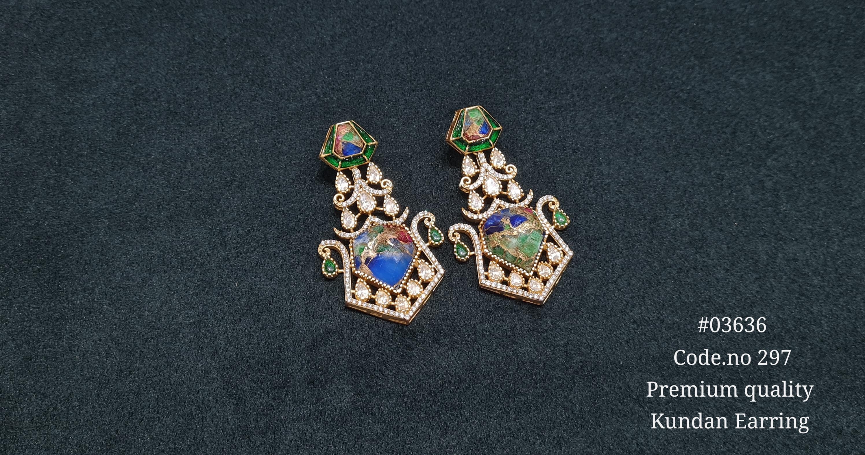 Kundan Earrings 03636 - 4