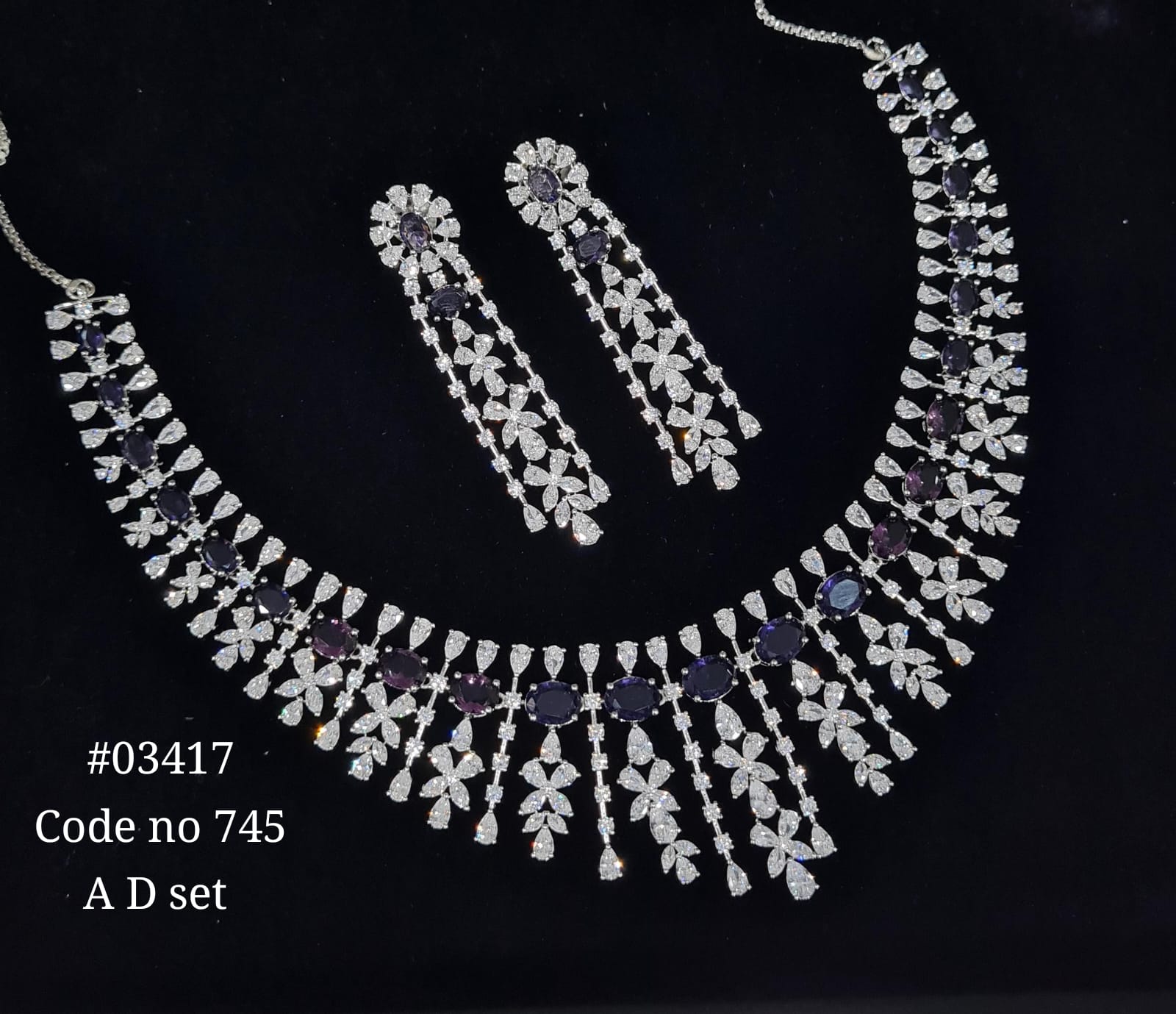 Cz necklace 03417 - 8