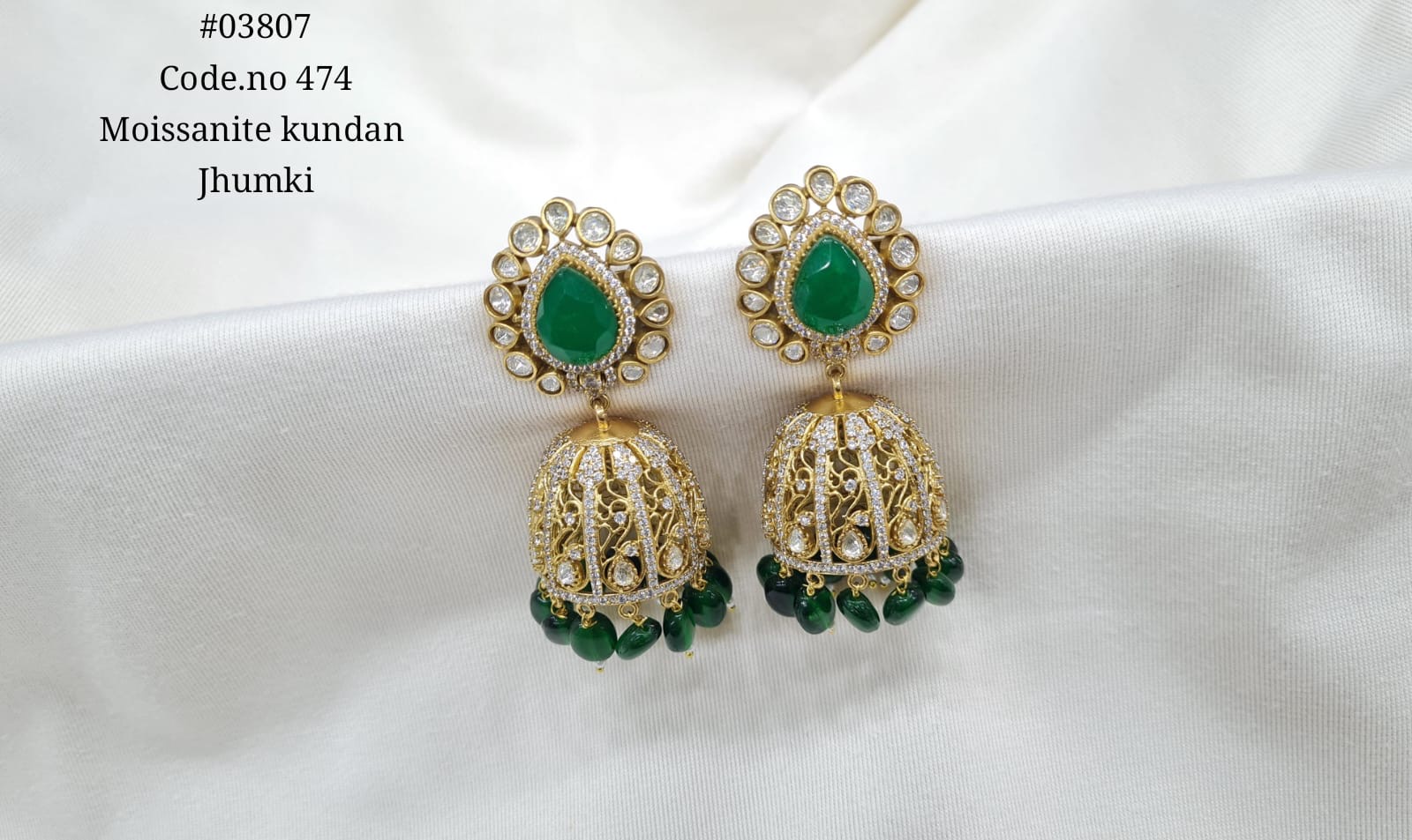 Kundan Jhumka 03807 - 3