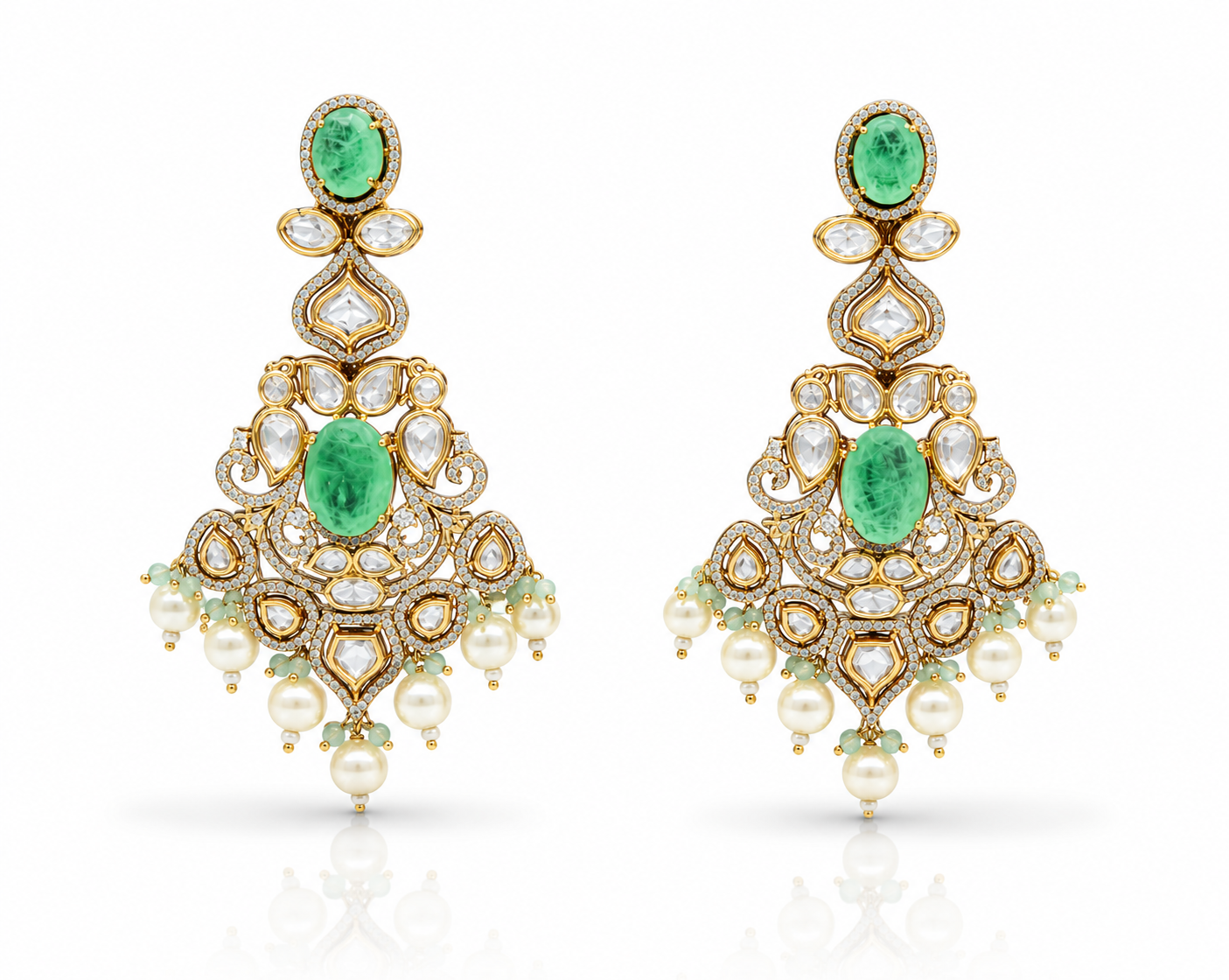Kundan Earrings 06246 - 5