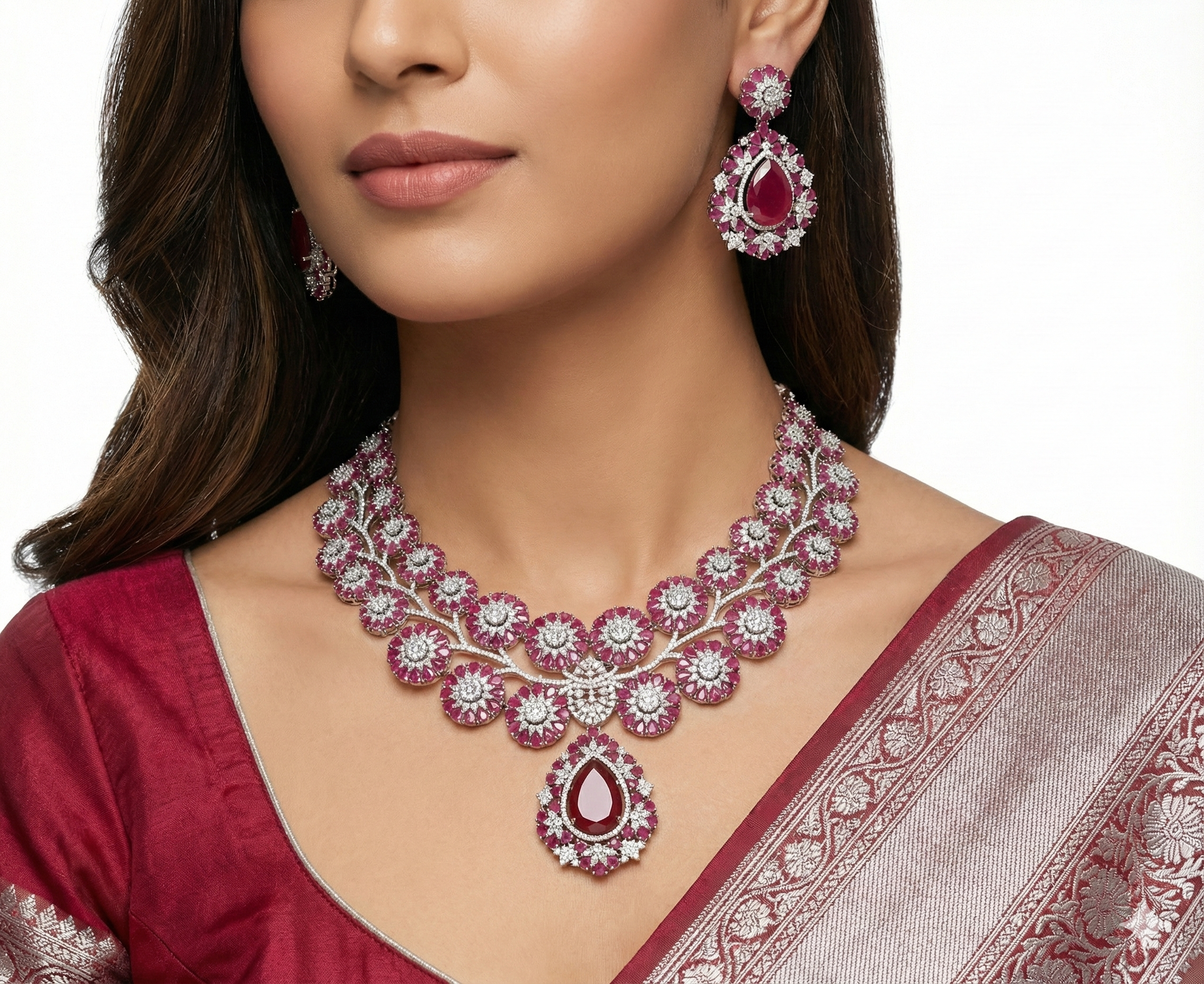 Cz Necklace 06270 - 6