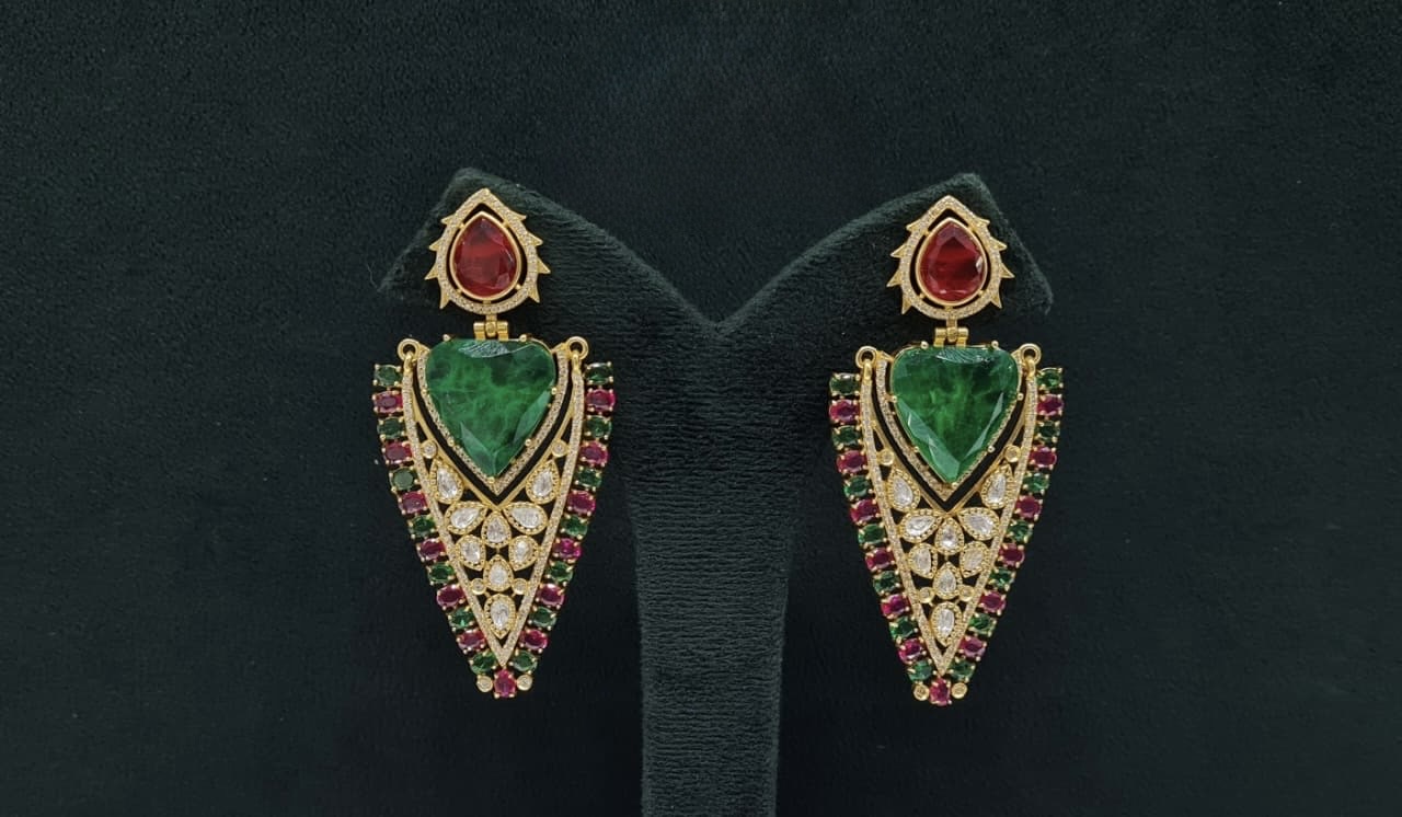 Kundan Earrings 08206 - 9