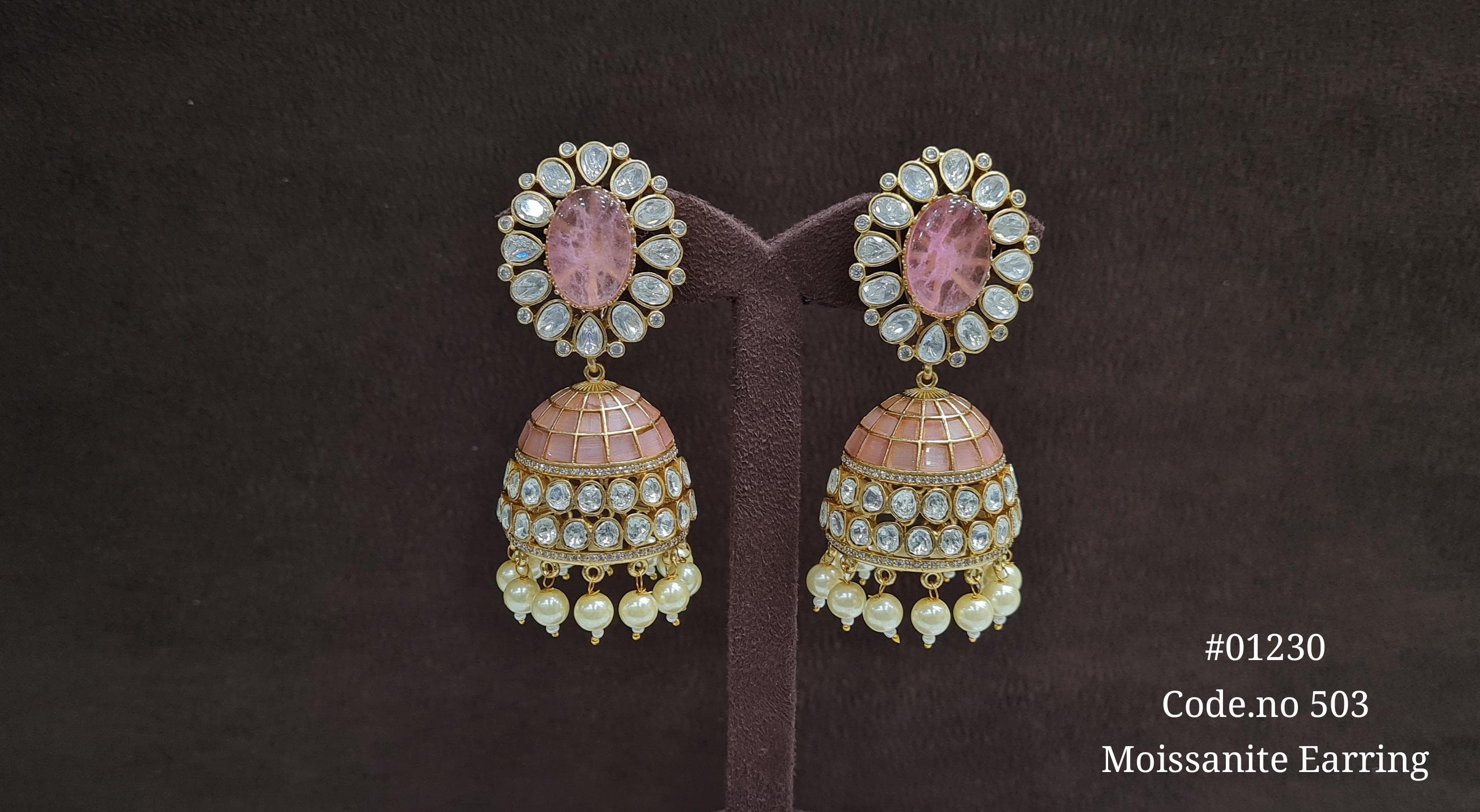 Kundan Jhumka 01230 - 9