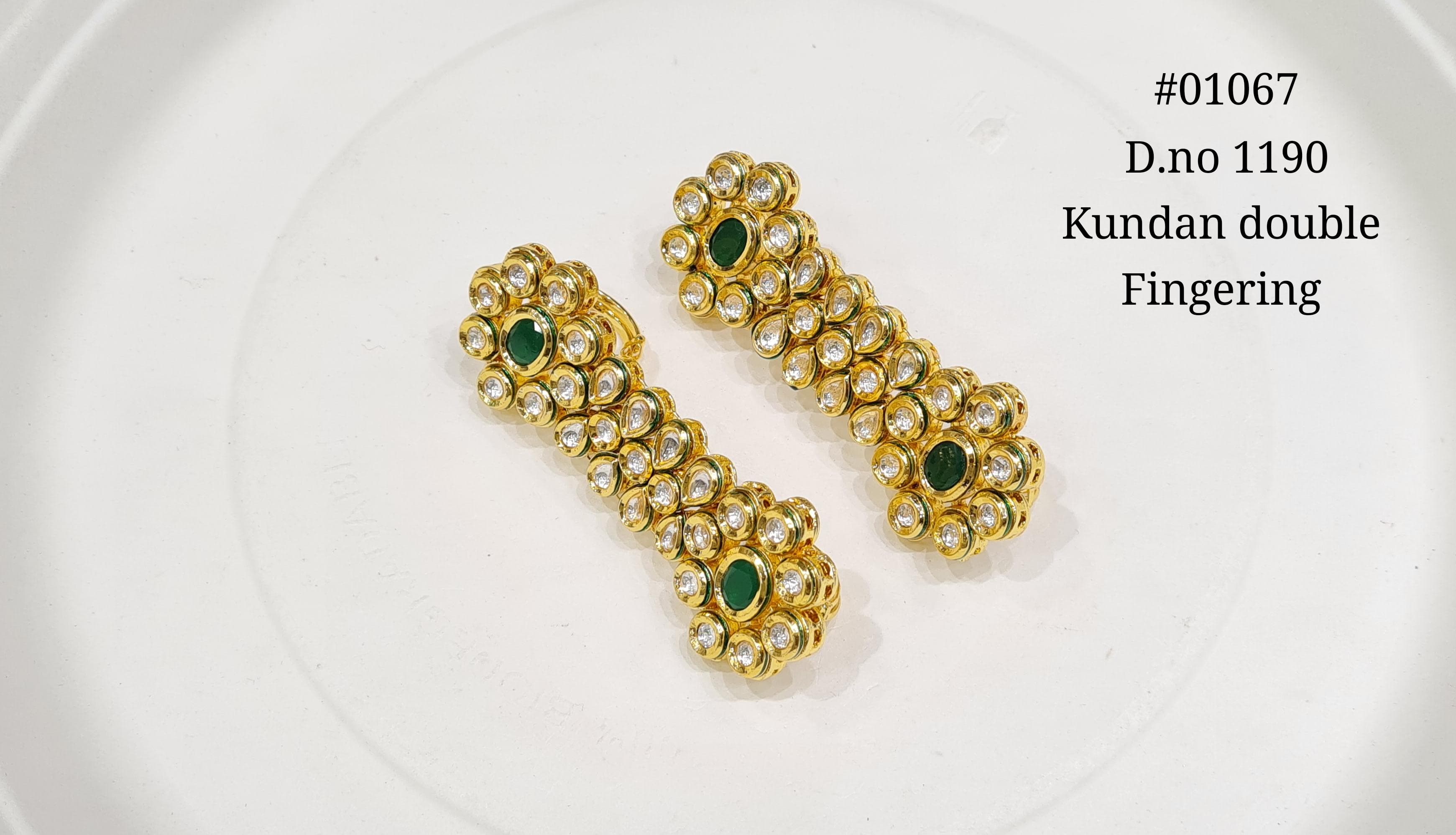 Kundan Double Finger Ring 01067