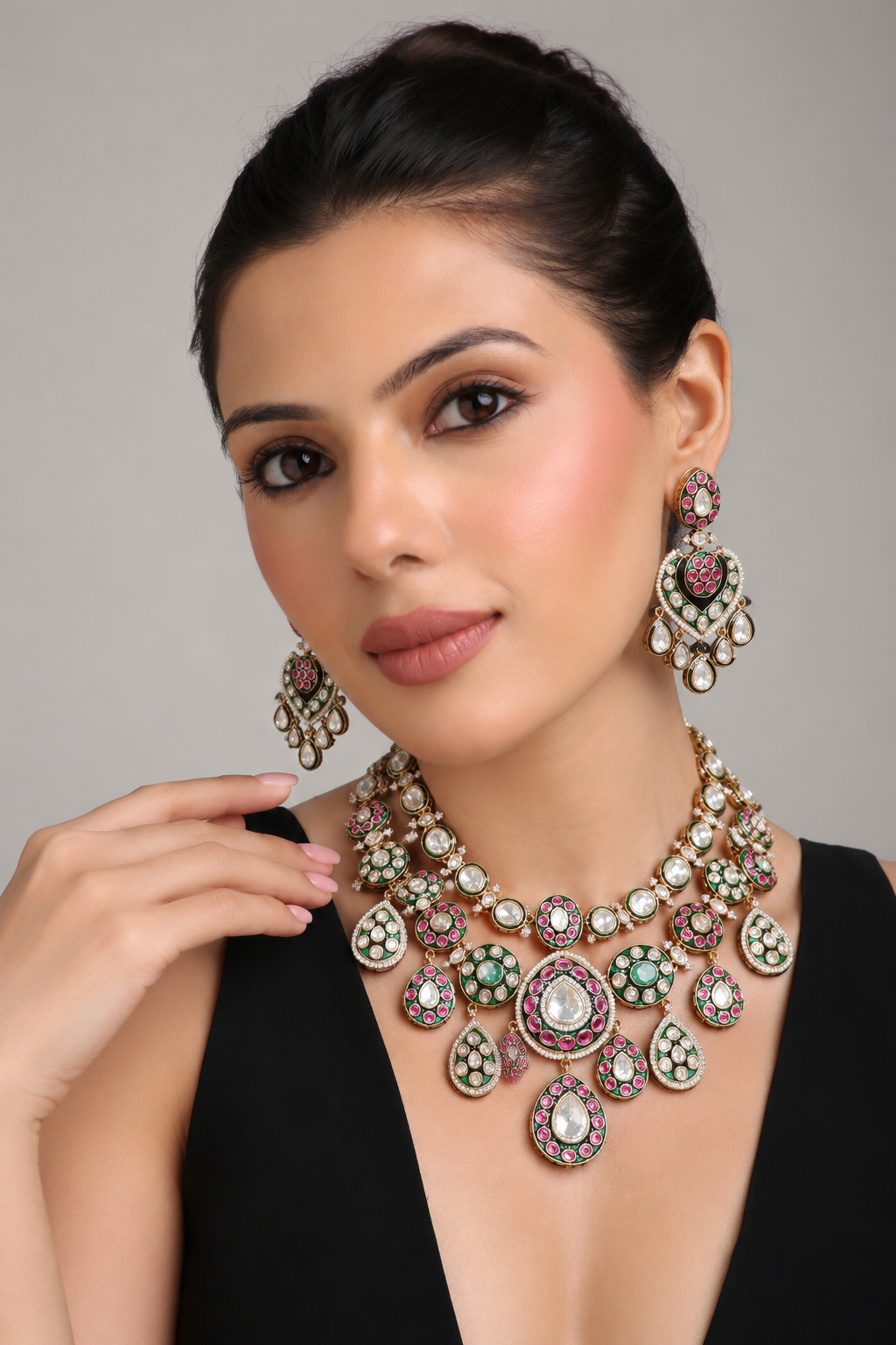 Kundan Necklace 07010 - 3