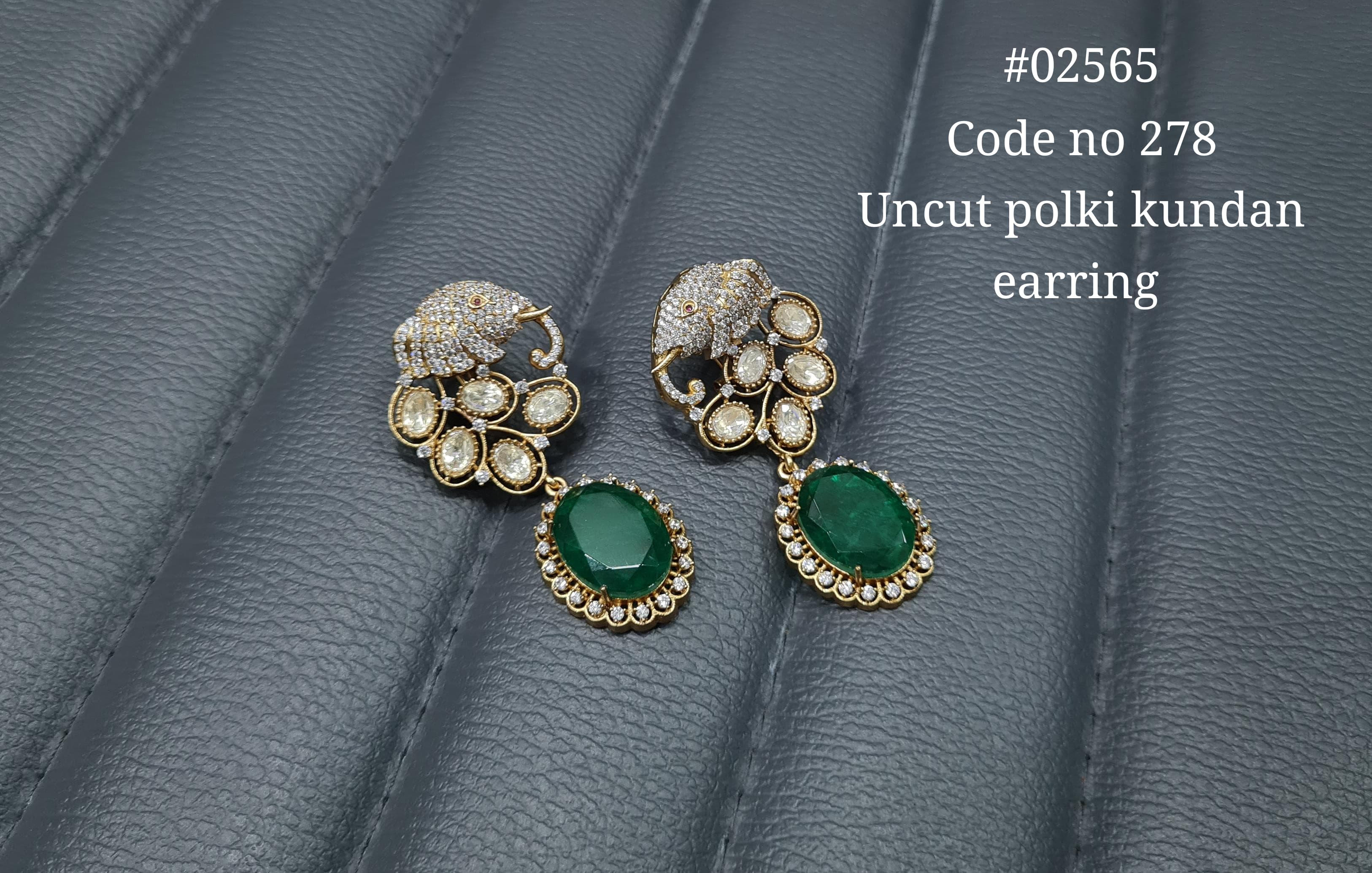 Kundan earrings 02565 - 4