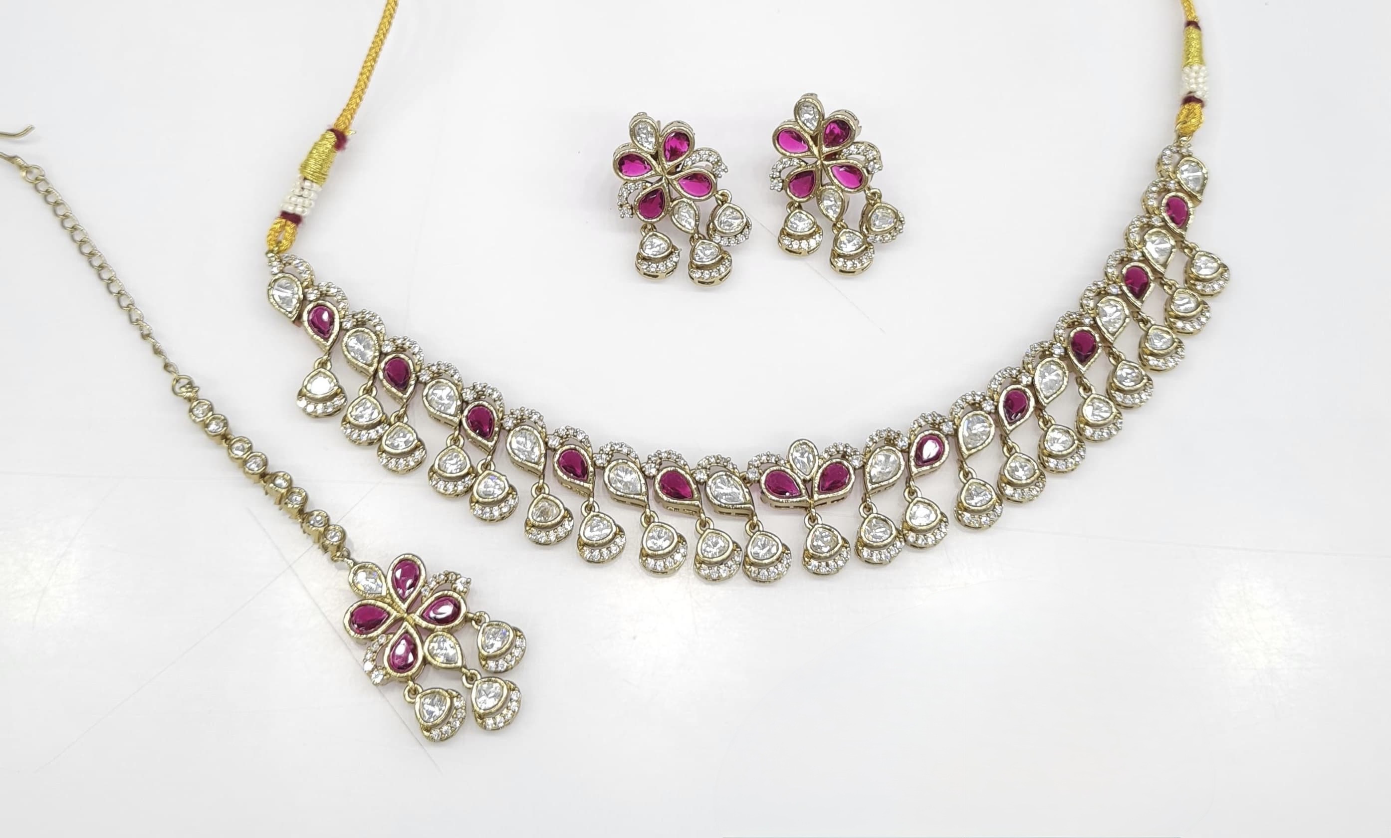 Kundan Necklace 07448 - 10