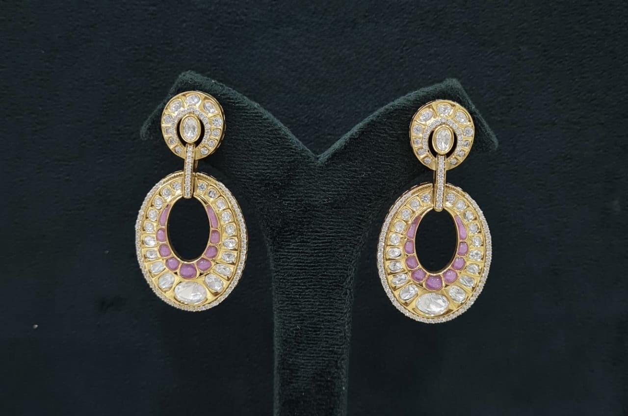 Kundan Earrings 07601 - 3