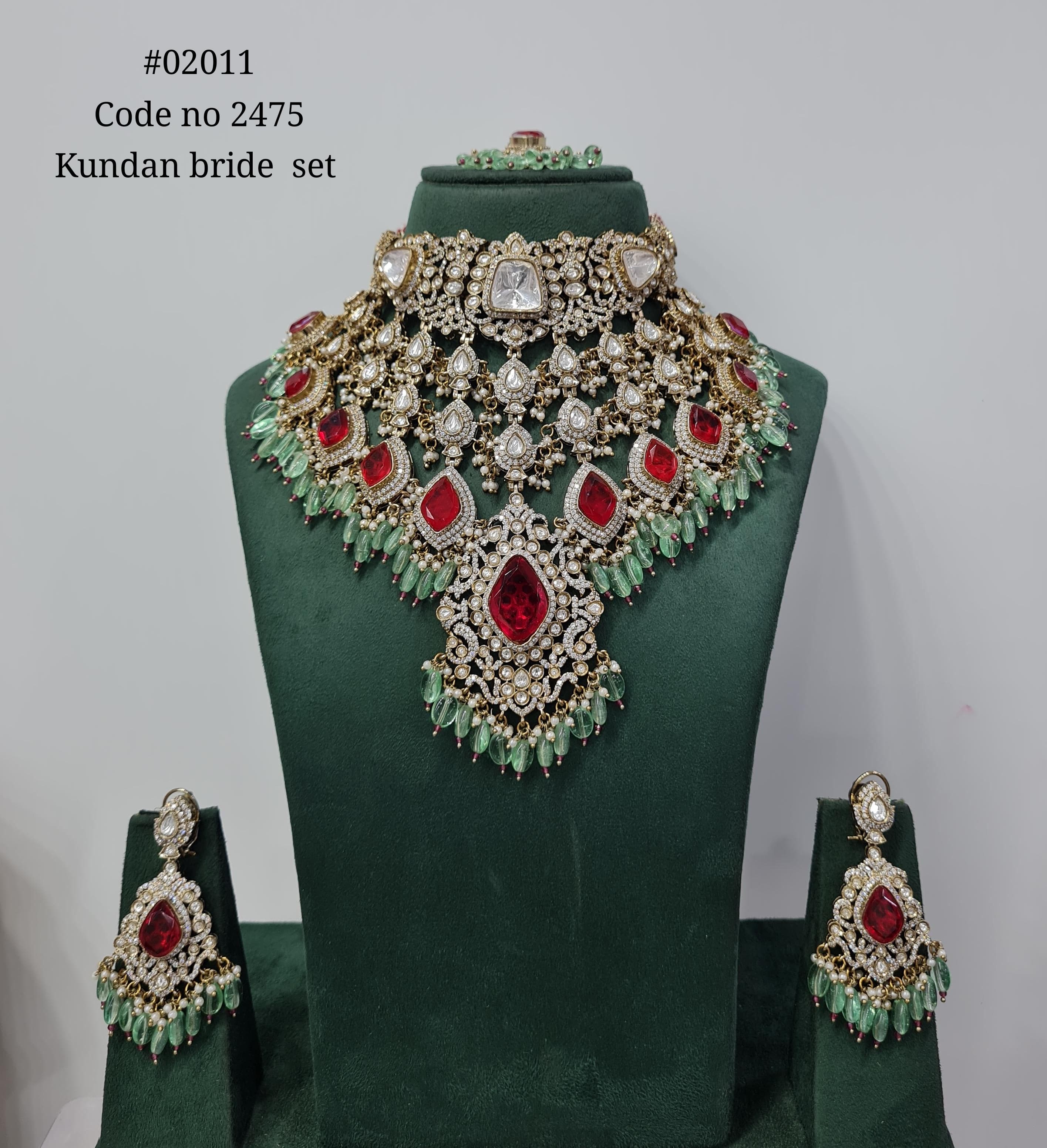 Kundan bride set 02011 - 6