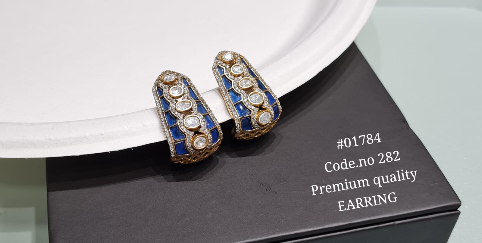 Kundan earrings 01784 - 6