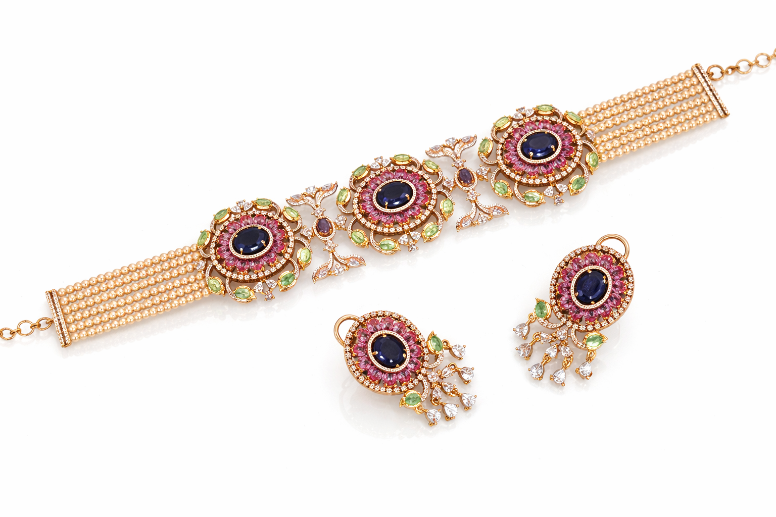 Cz Necklace 09325 - 4