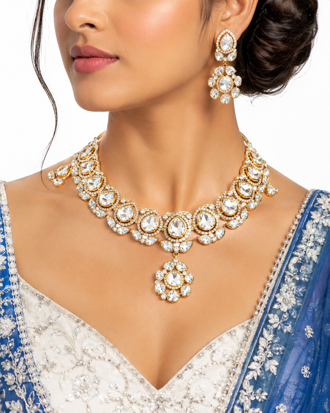 Kundan Necklace 11197 - 3
