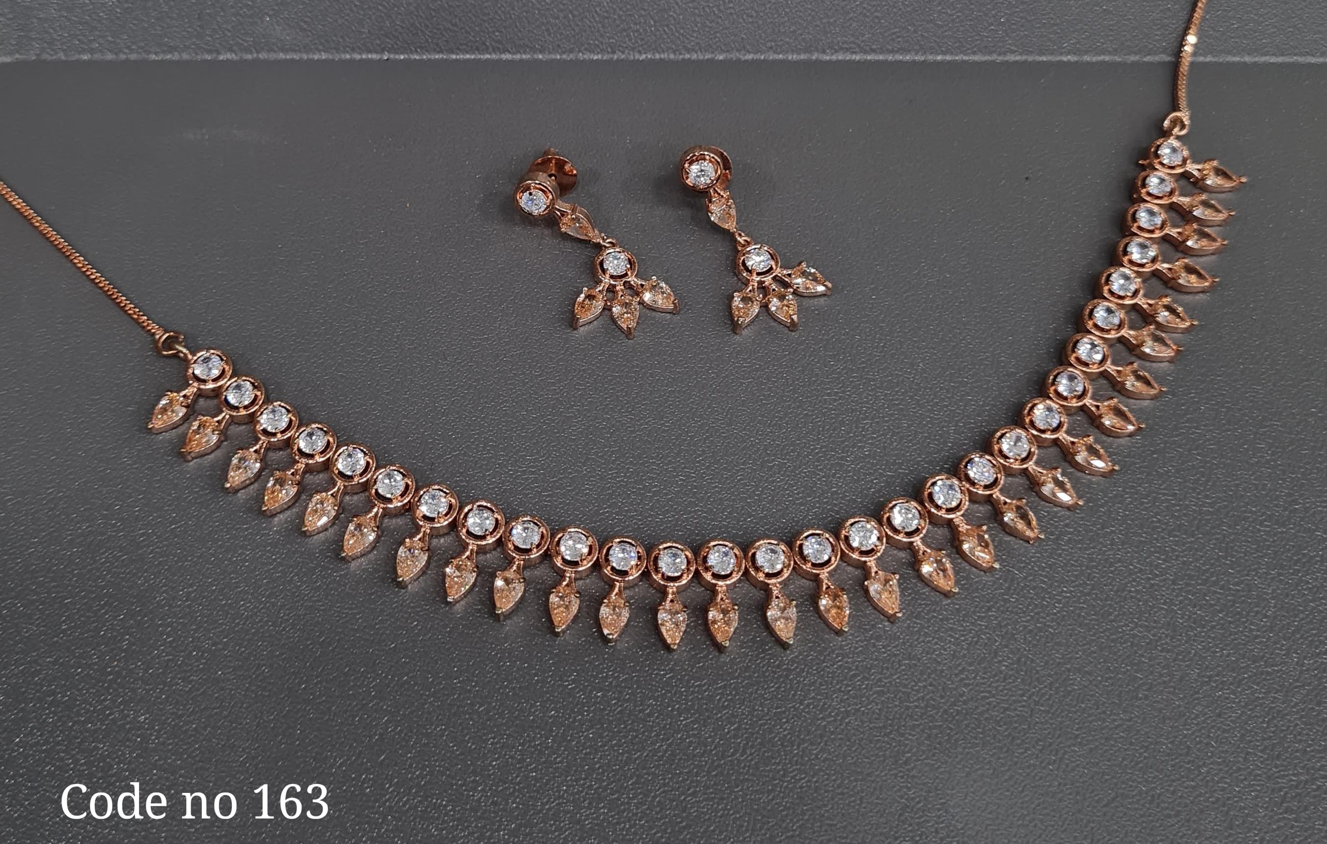 Cz Necklace 03884 - 3