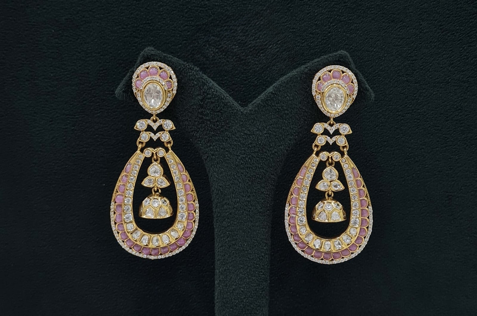 Kundan Earrings 07603 - 3