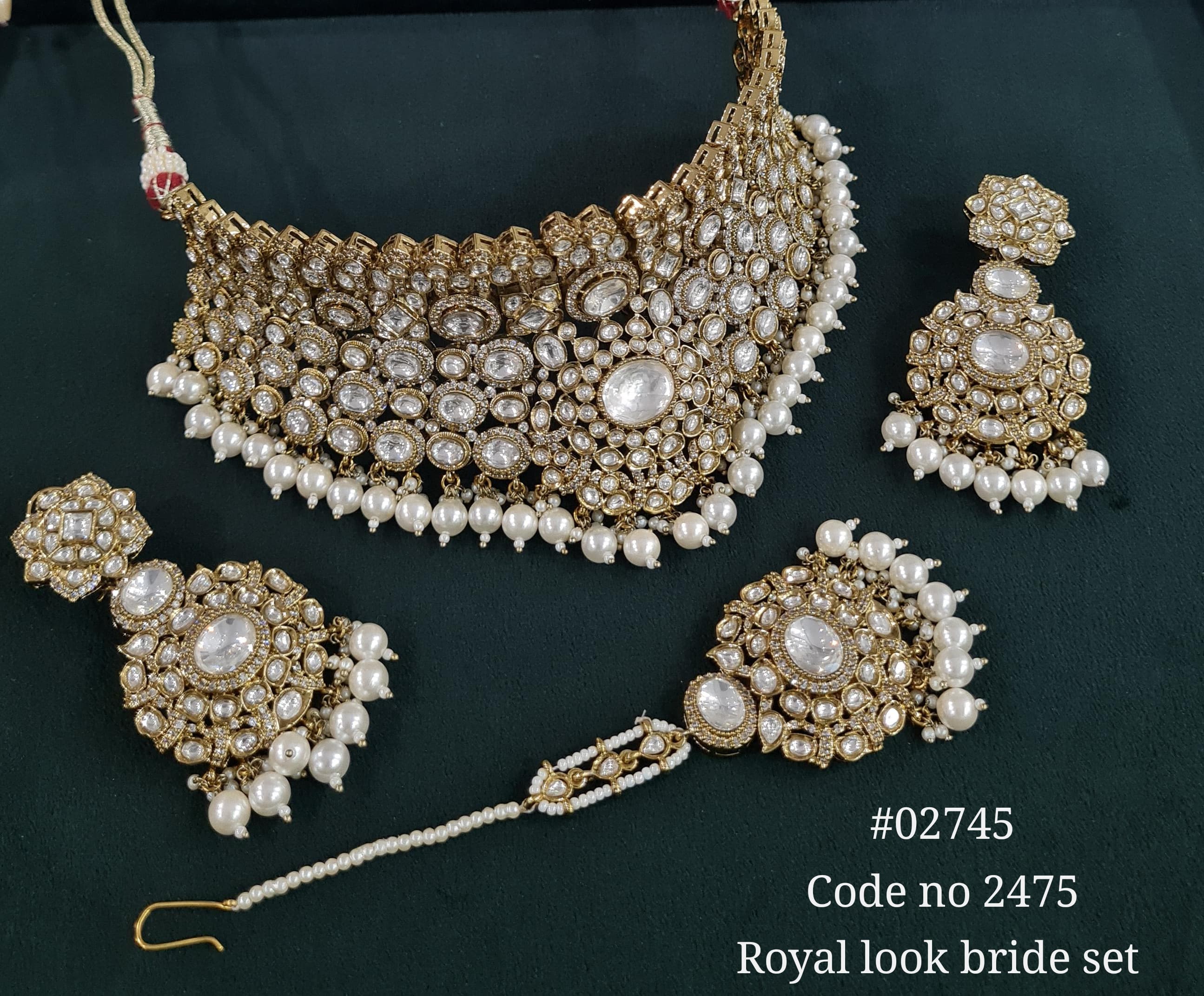 Kundan bride set 02745 - 4