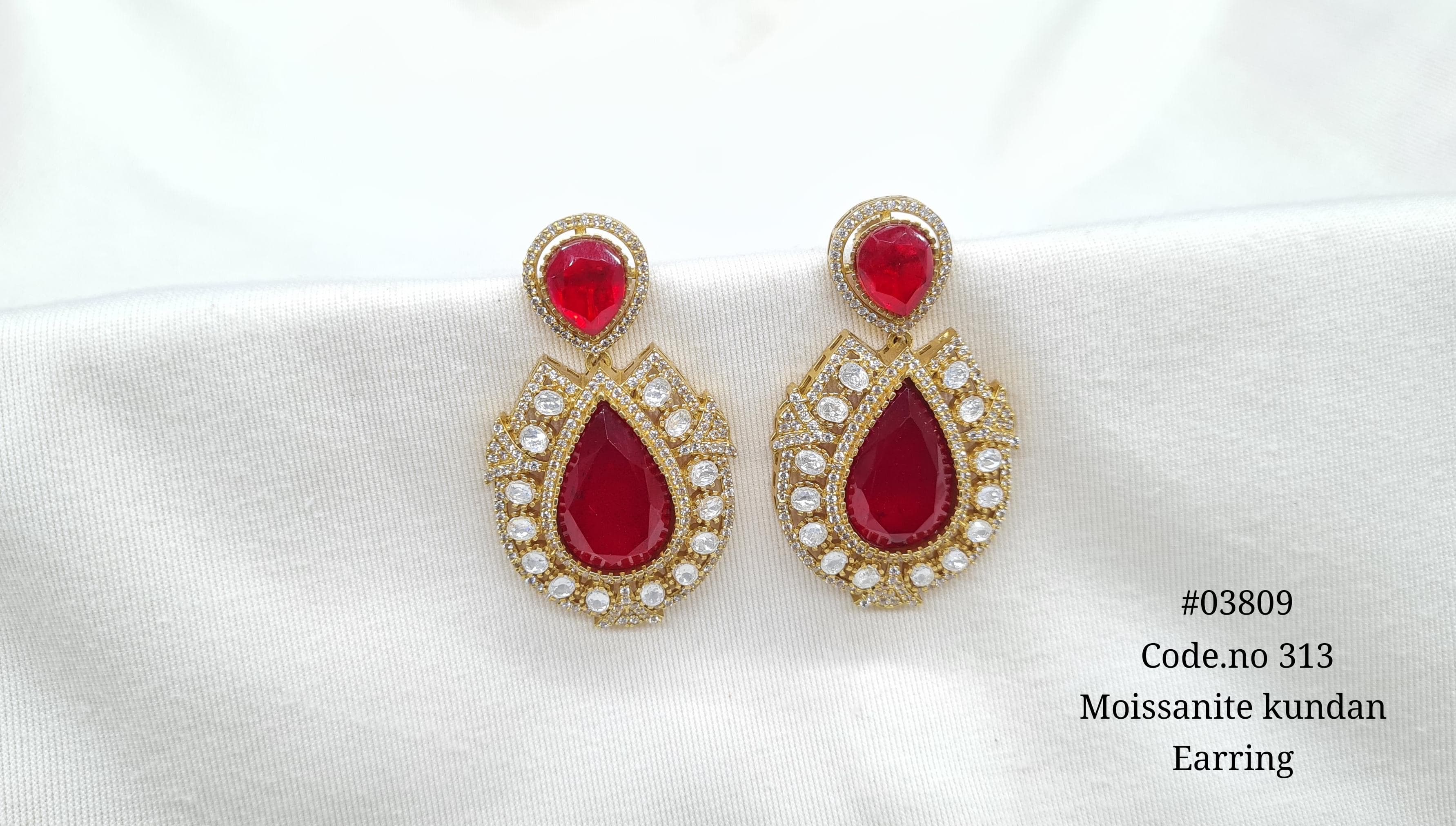 Kundan Earrings 03809 - 8