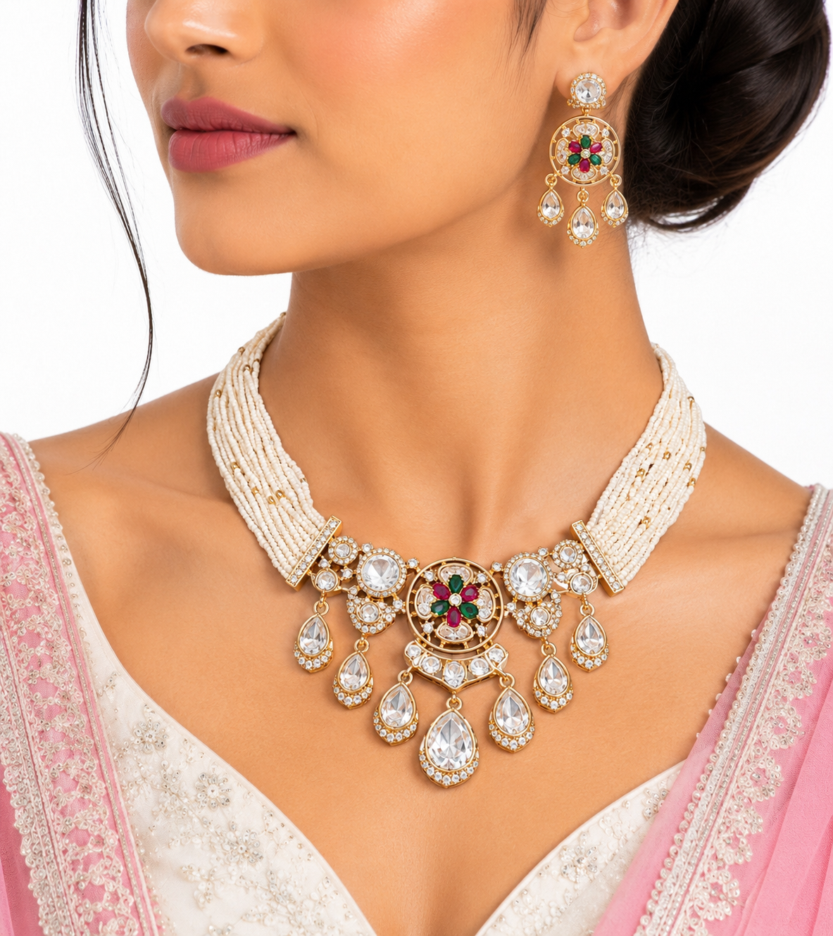 Kundan Necklace 11235 - 8