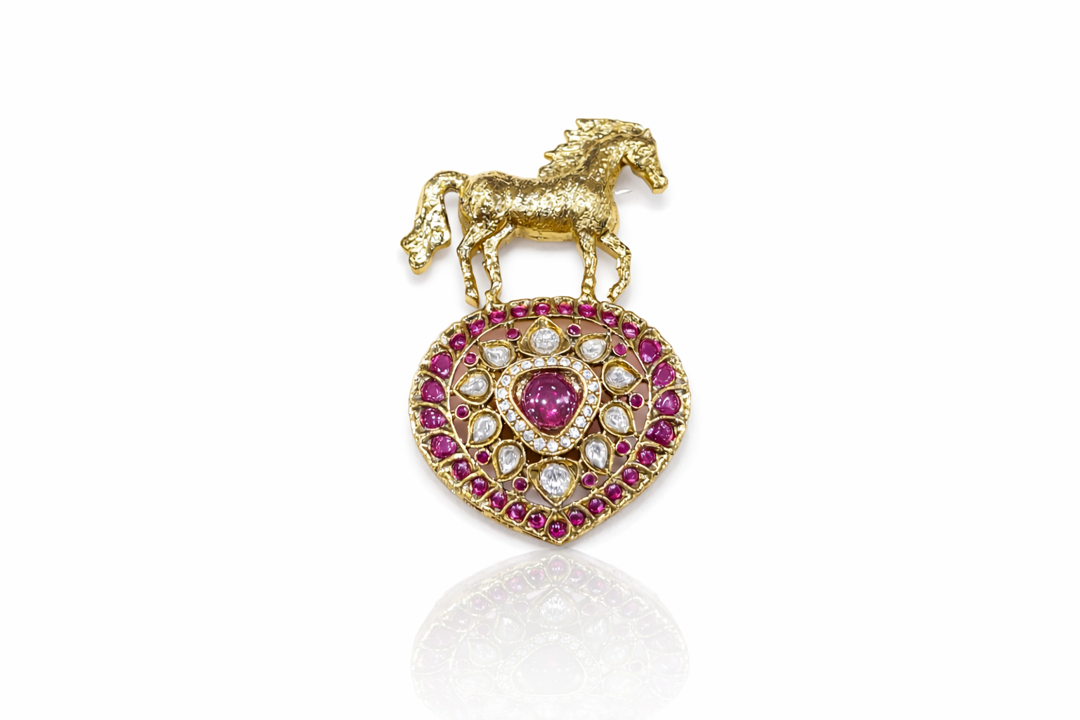 Kundan brooch 02138 - 4