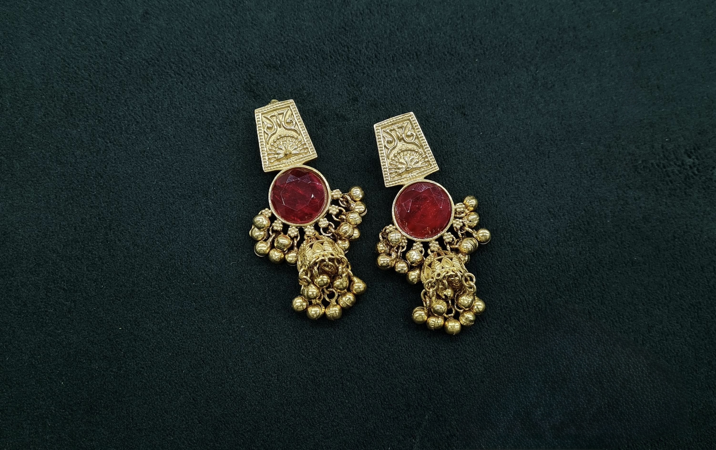 Kashmiri Earrings 08917 - 4