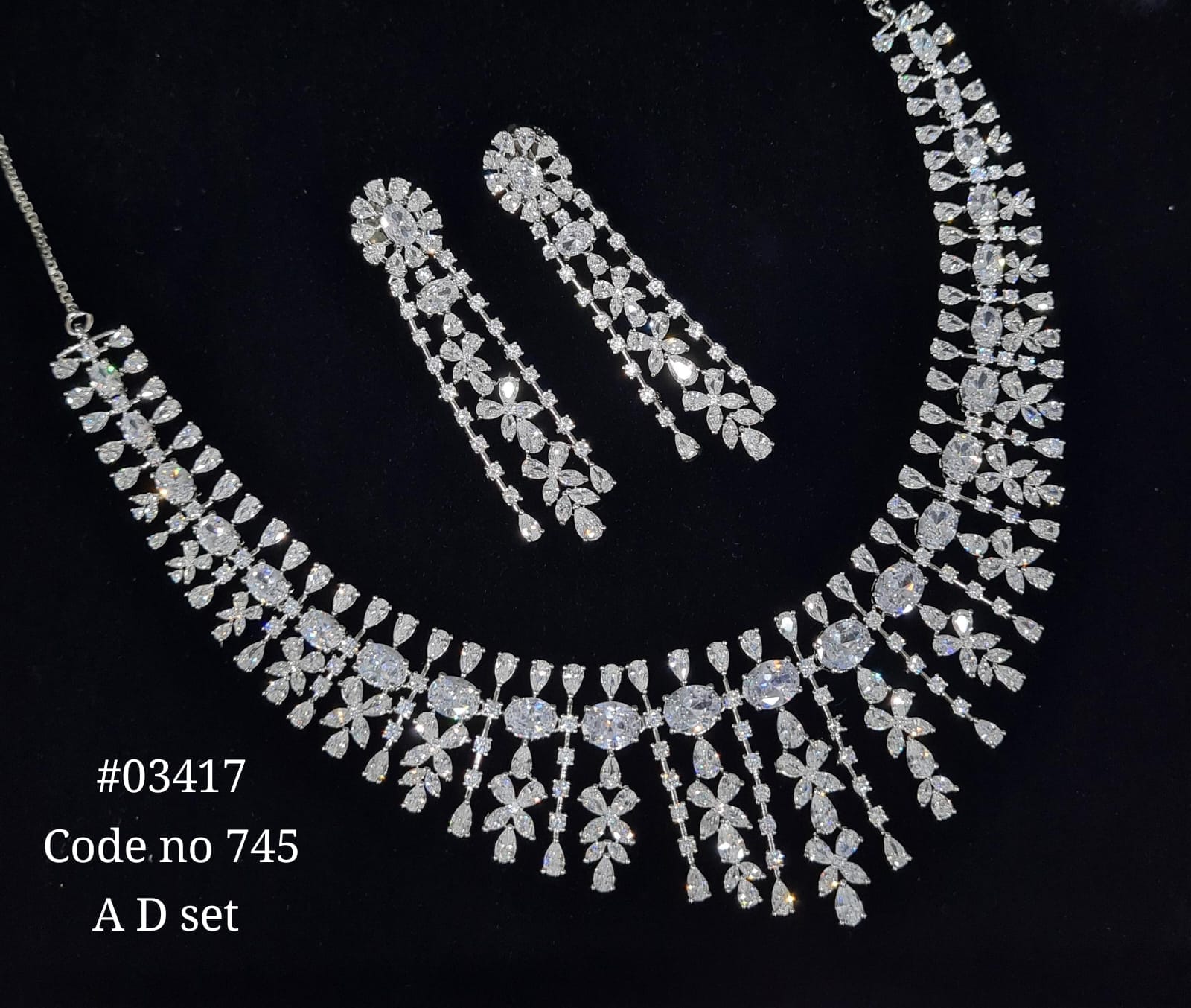 Cz necklace 03417 - 9