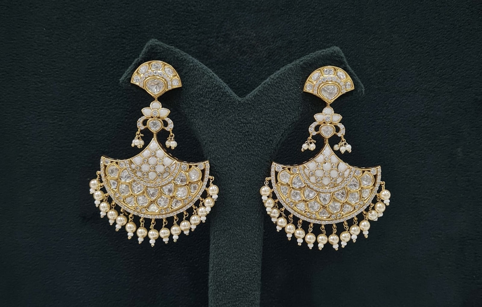 Kundan Earrings 07602 - 3