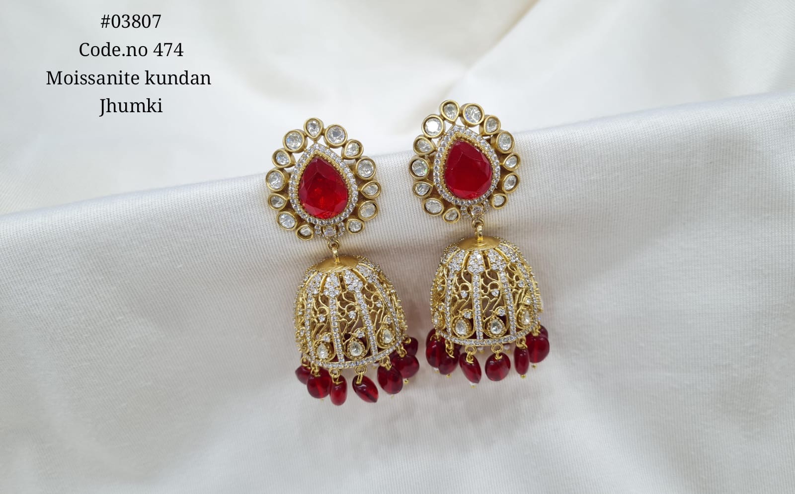 Kundan Jhumka 03807 - 4