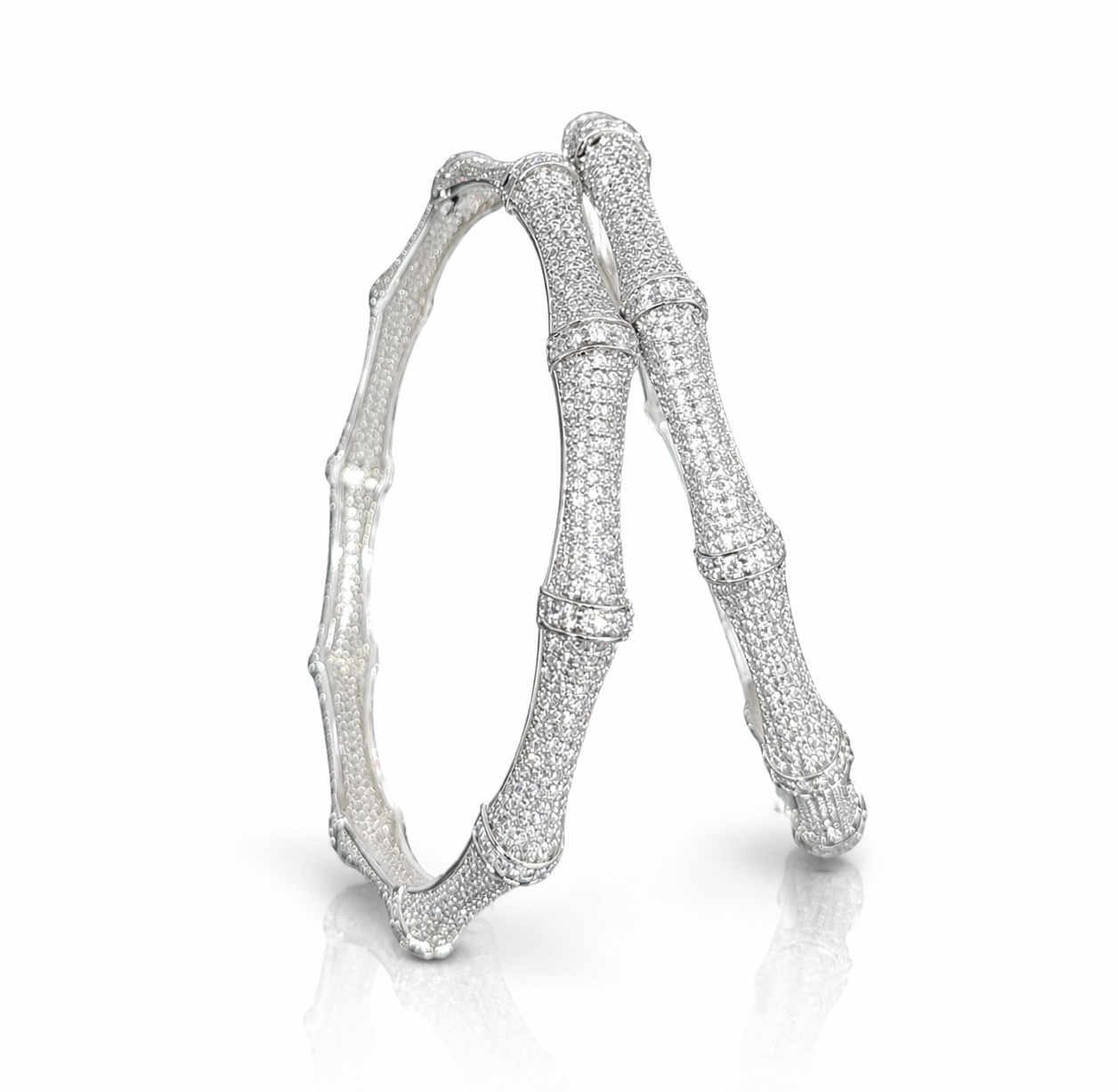 Cz Bangles Silver 09762