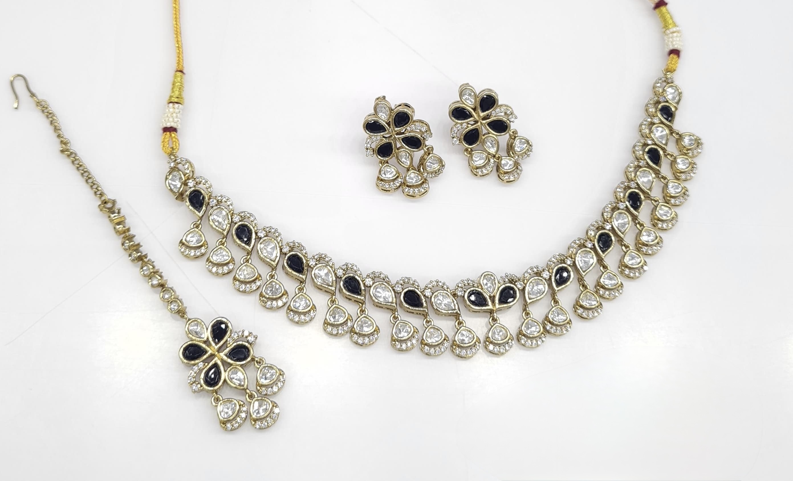 Kundan Necklace 07448 - 3