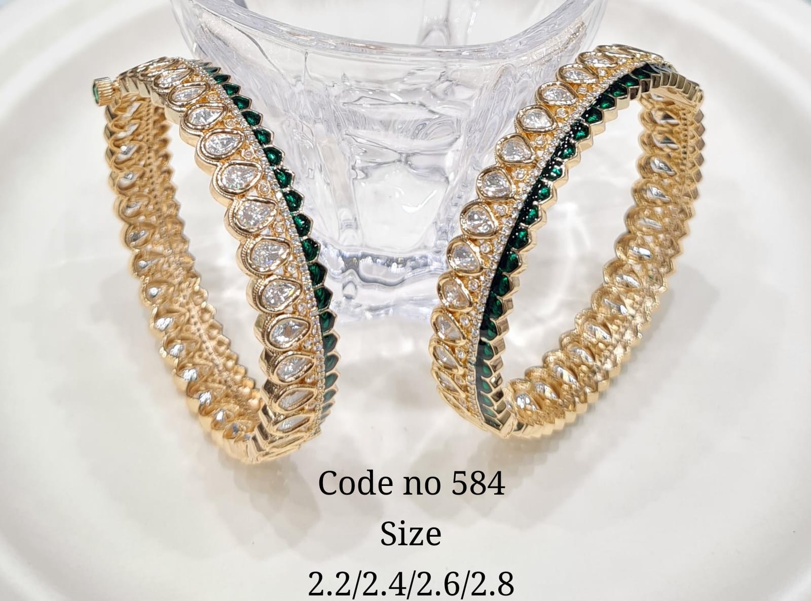 Kundan bangles 00839
