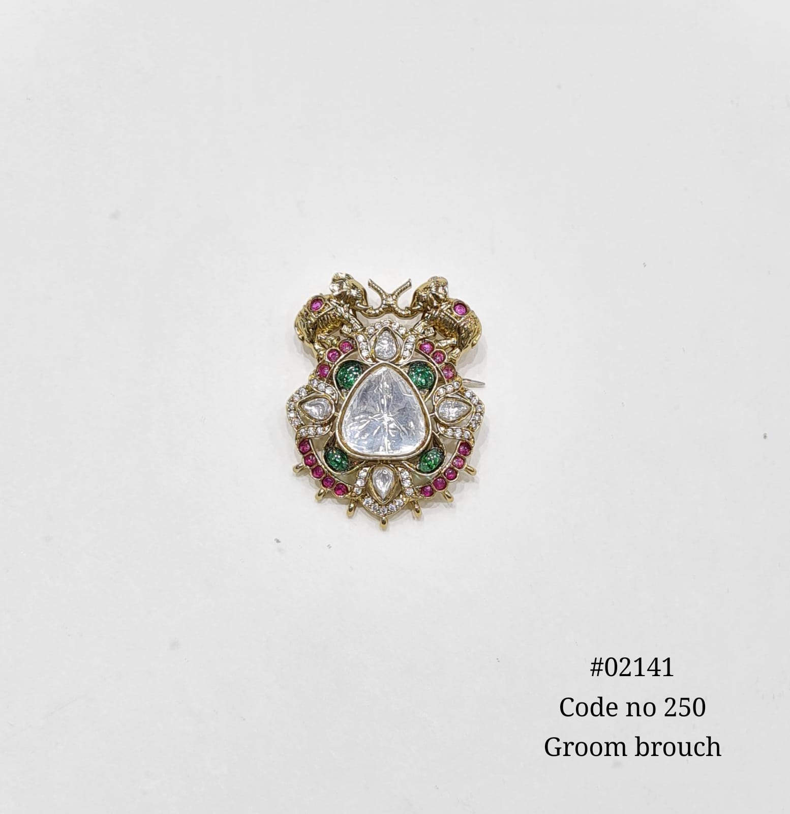 Kundan brooch 02141