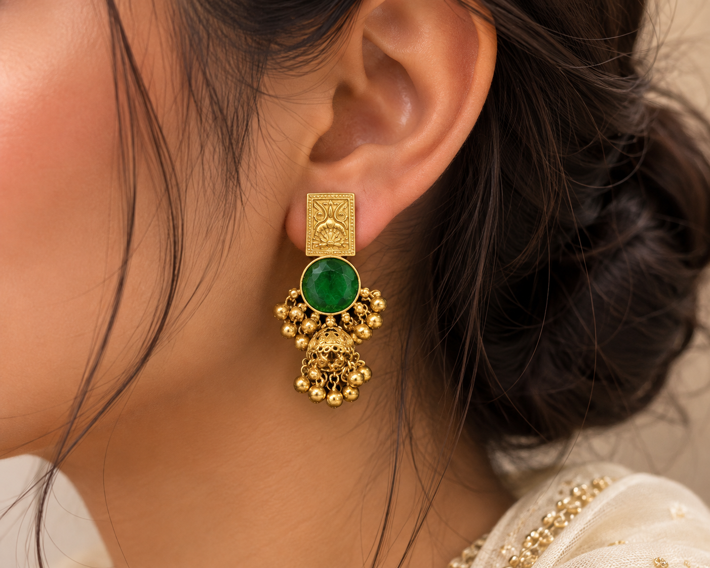 Kashmiri Earrings 08917 - 3