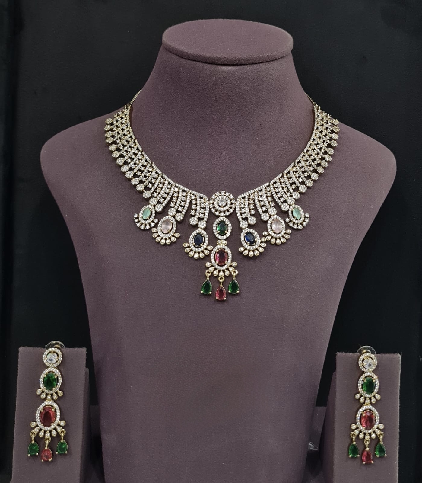 Cz Necklace 11109 - 8