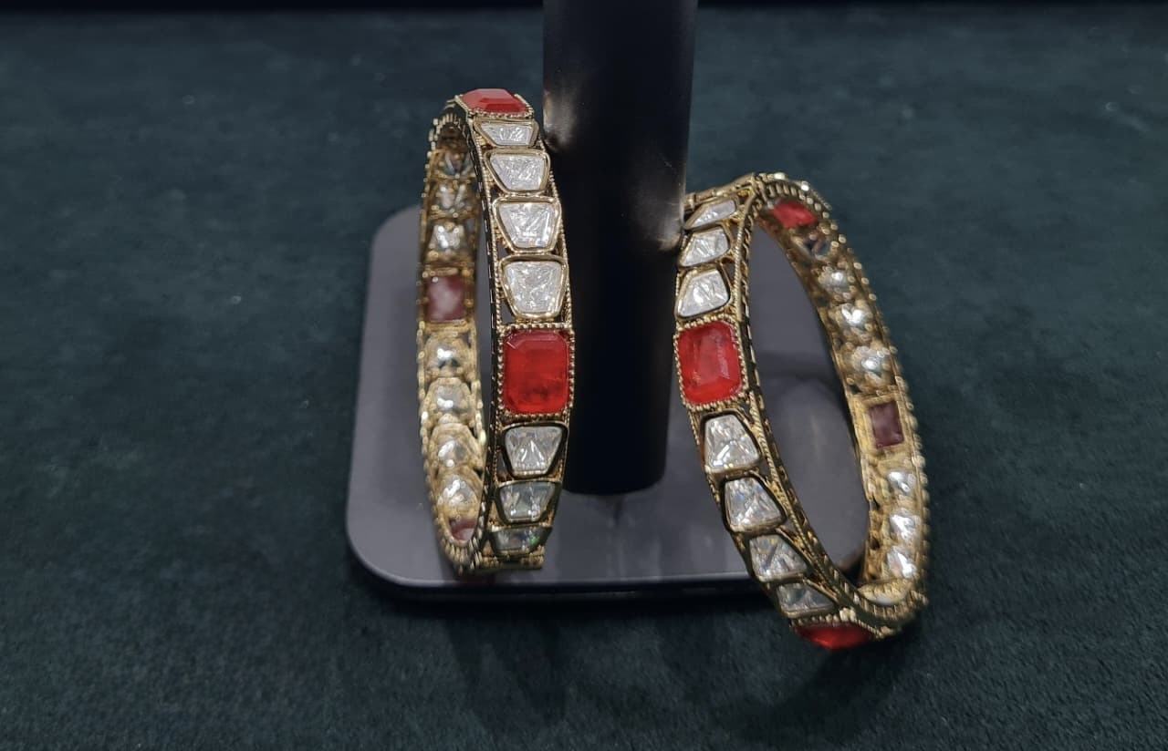 Kundan Bangle 04739 - 5