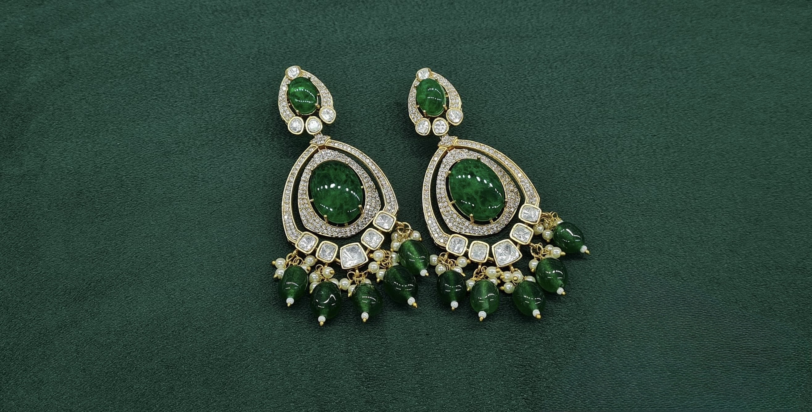 Kundan Earrings 09283 - 5
