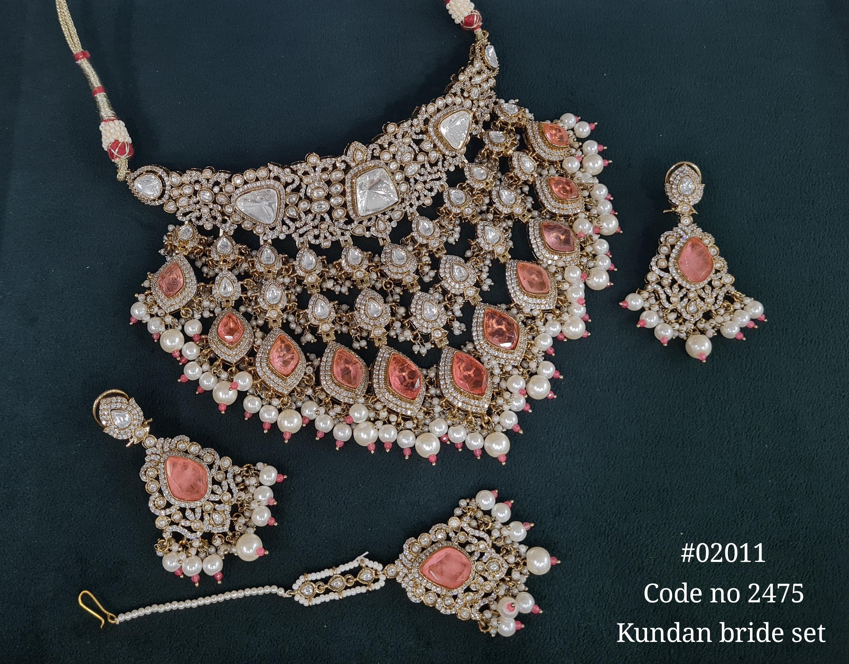 Kundan bride set 02011 - 12