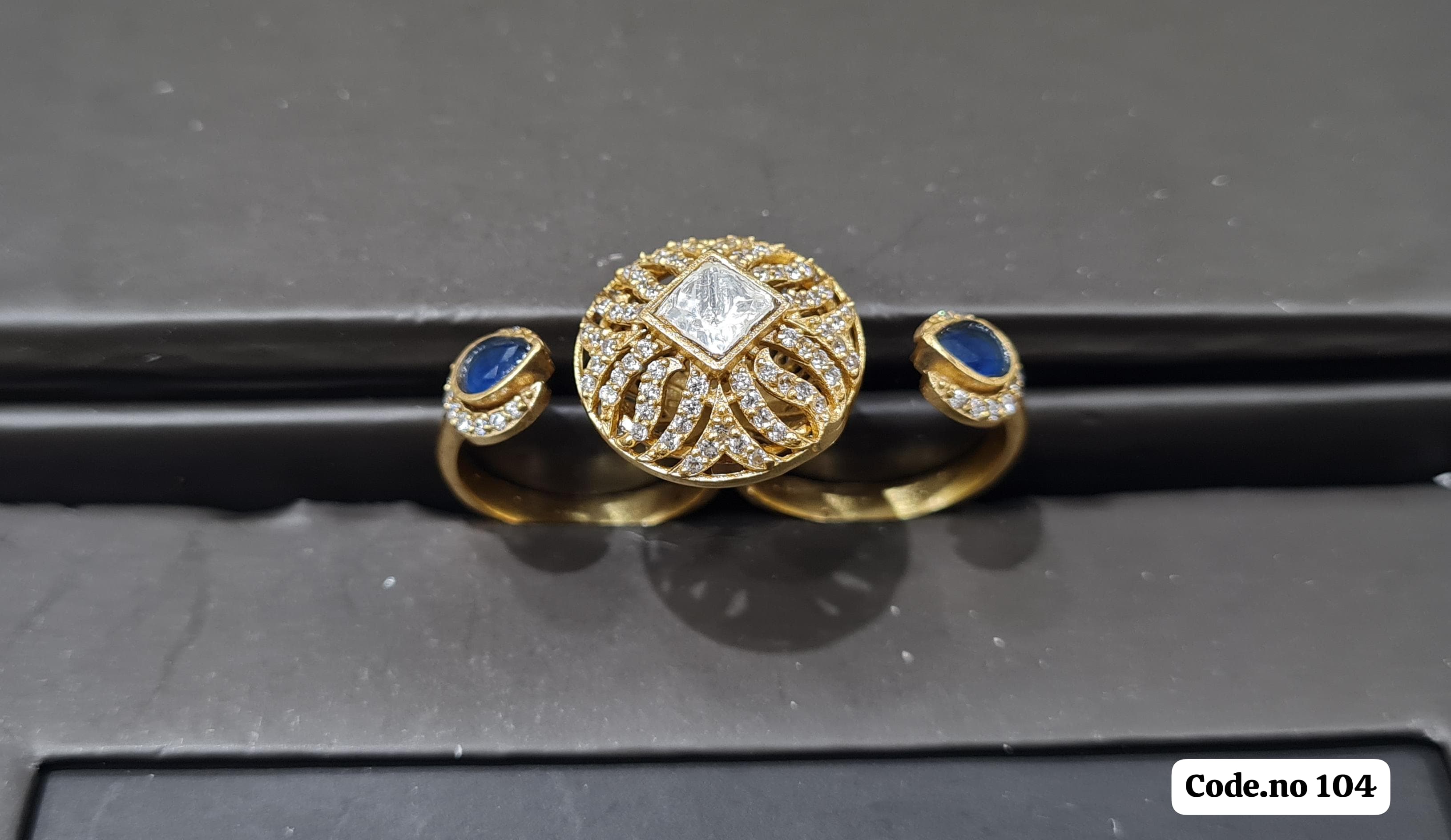 Kundan finger ring 00264 - 7