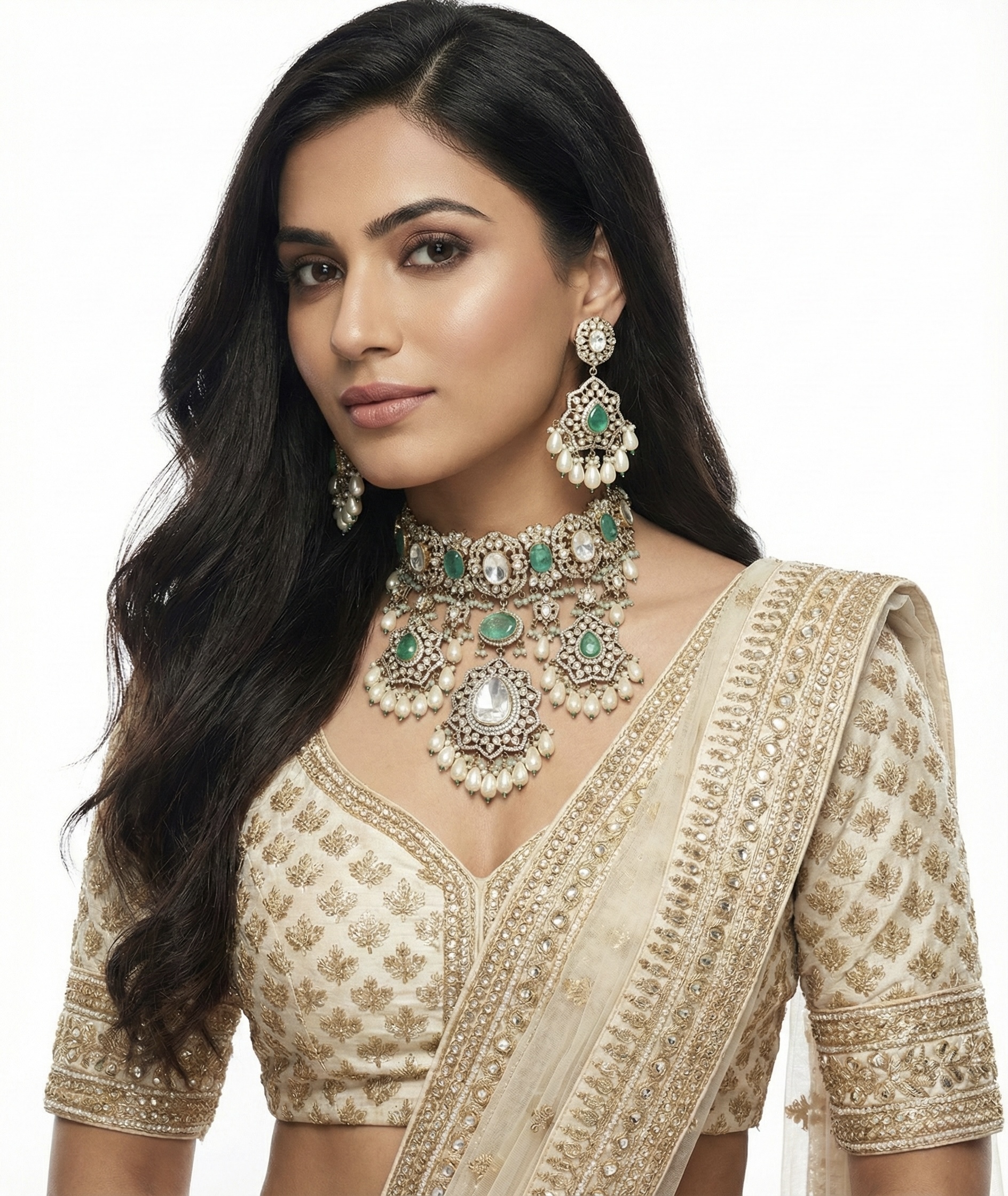 Kundan Bride Set 03410 - 8