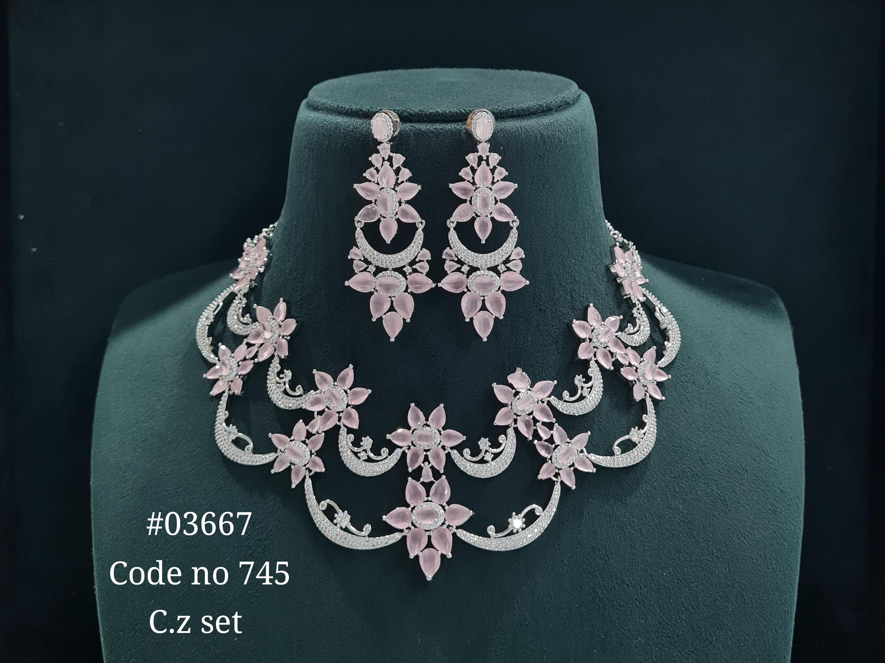 CZ necklace 03667 - 6
