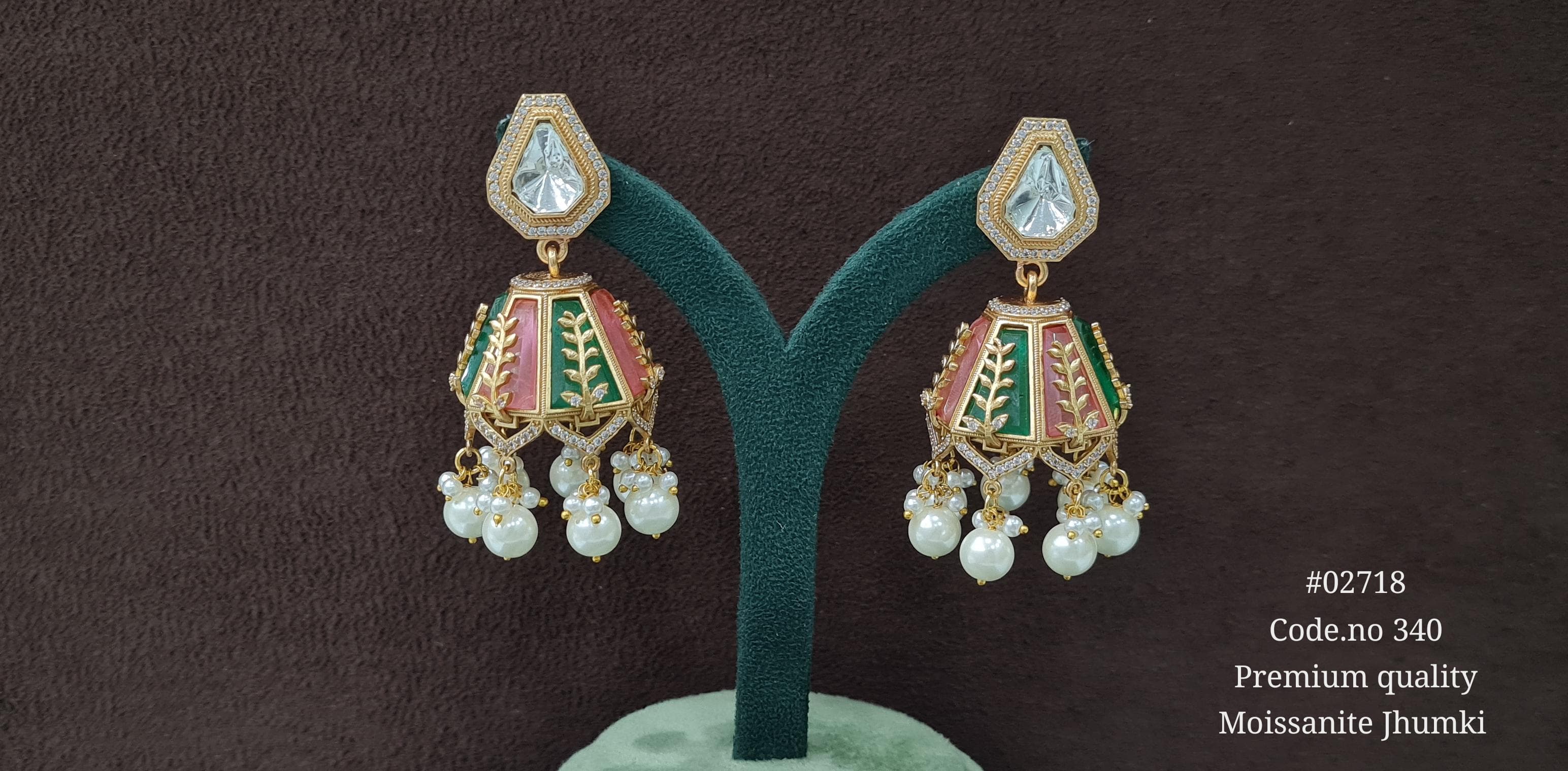 Kundan Jhumka 02718 - 3