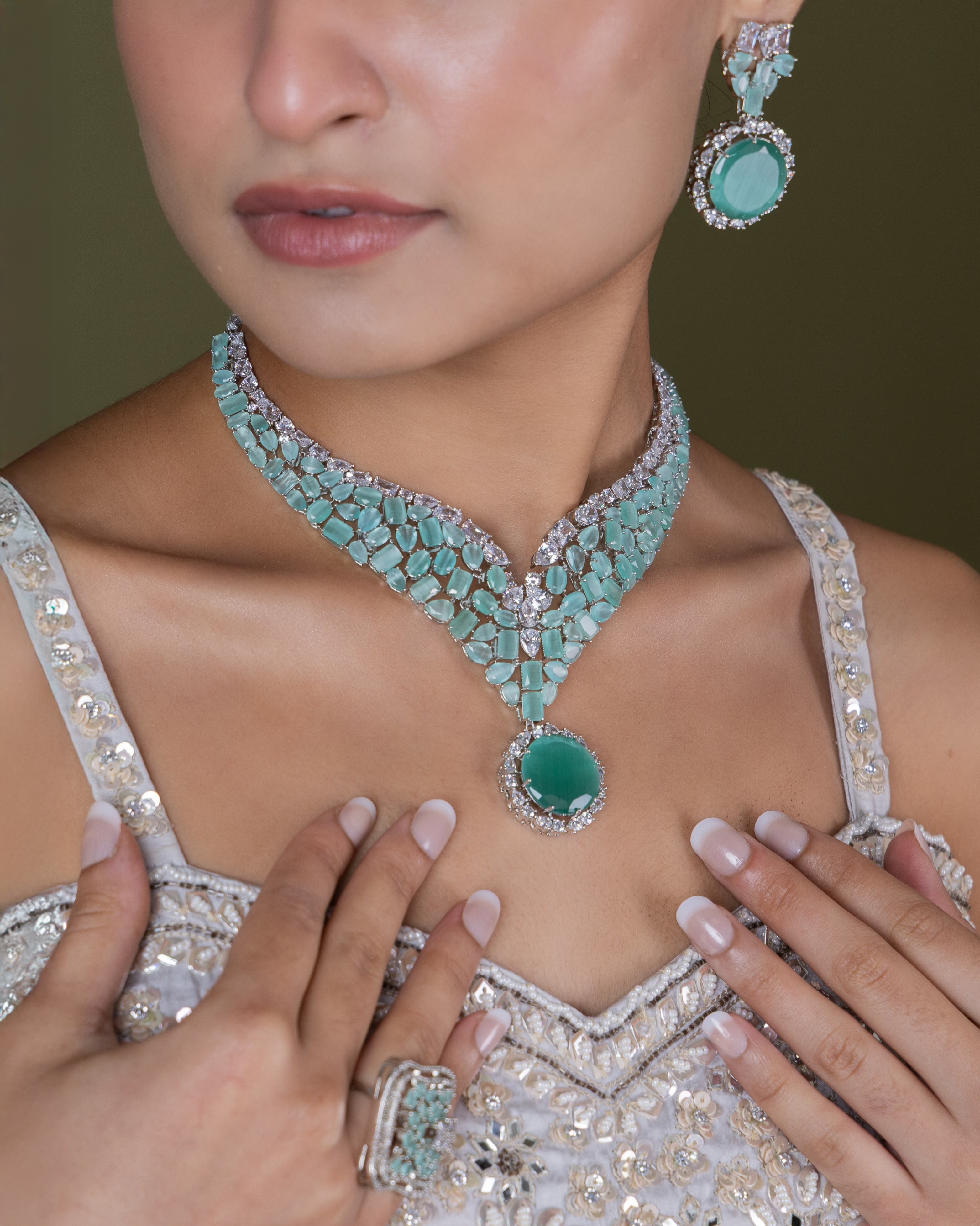 Cz necklace 01896 - 7