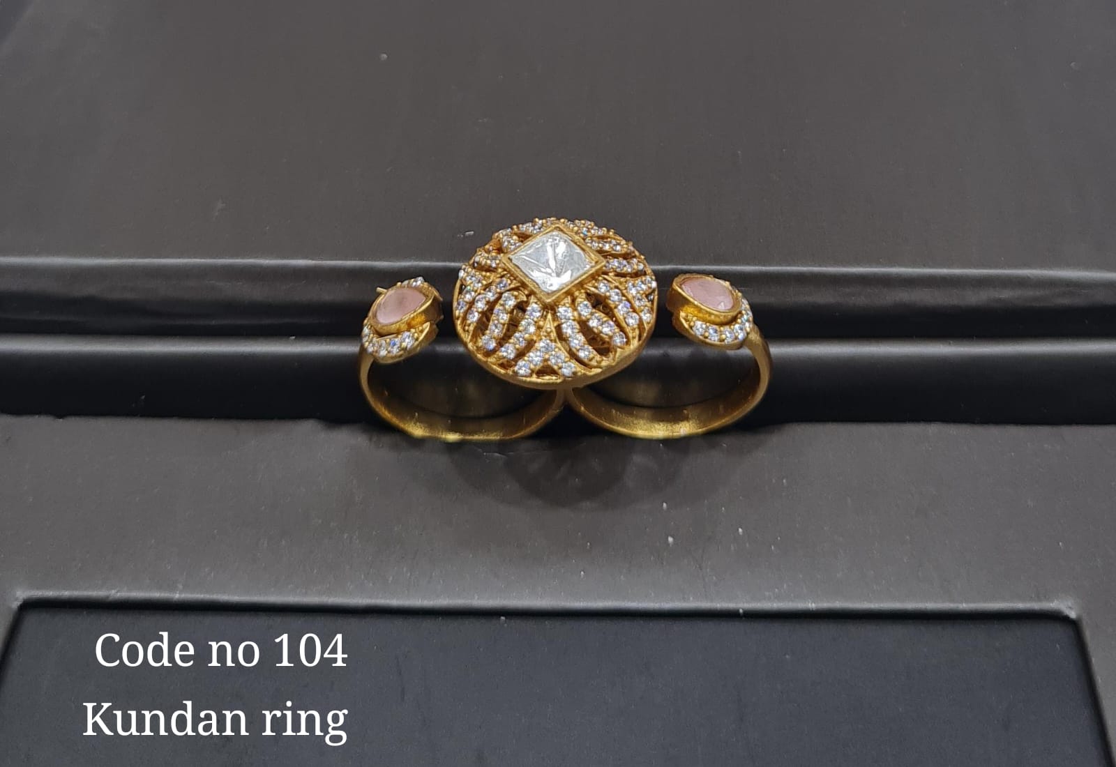 Kundan finger ring 00264 - 6