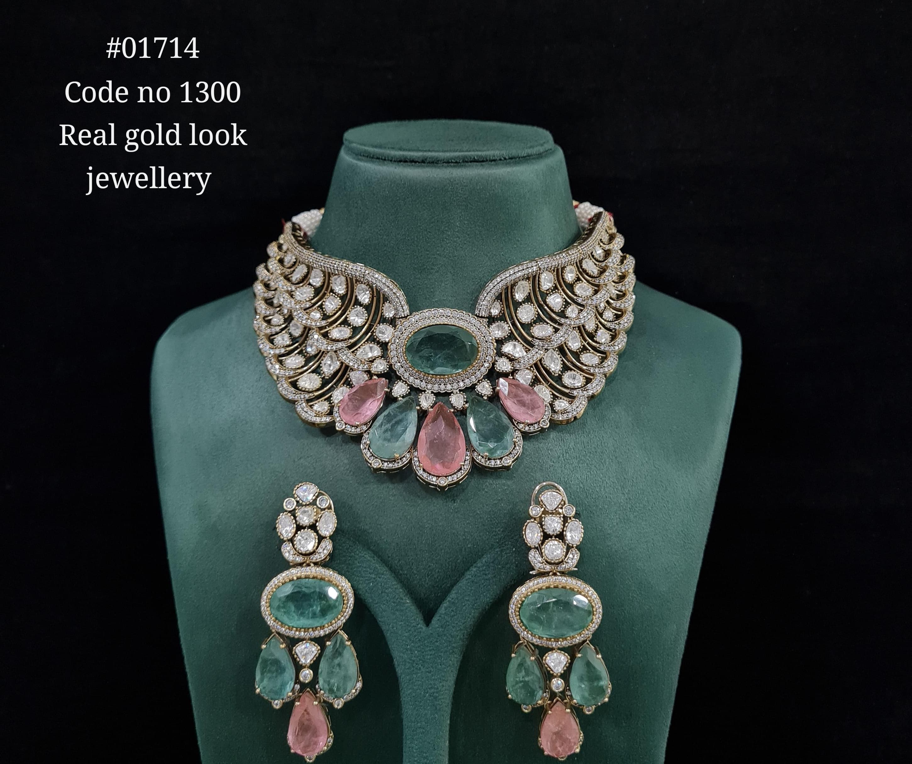 Kundan Bride set 01714 - 5