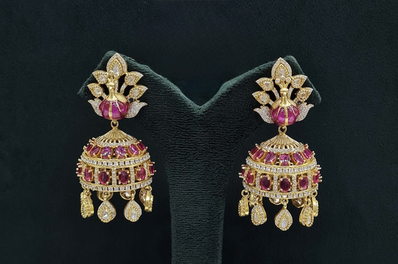 Peacock Earrings 08409 - 8