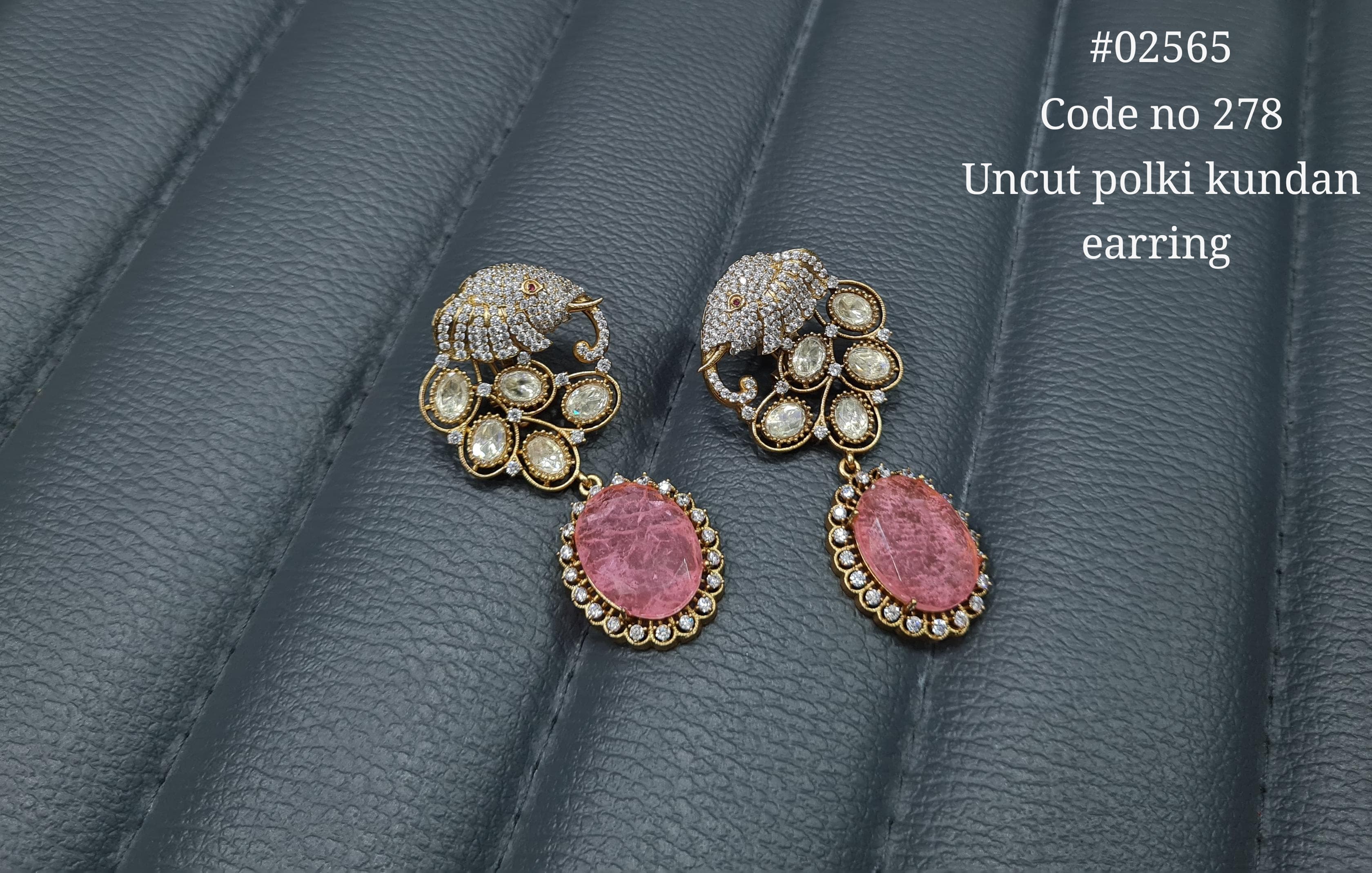Kundan earrings 02565 - 5