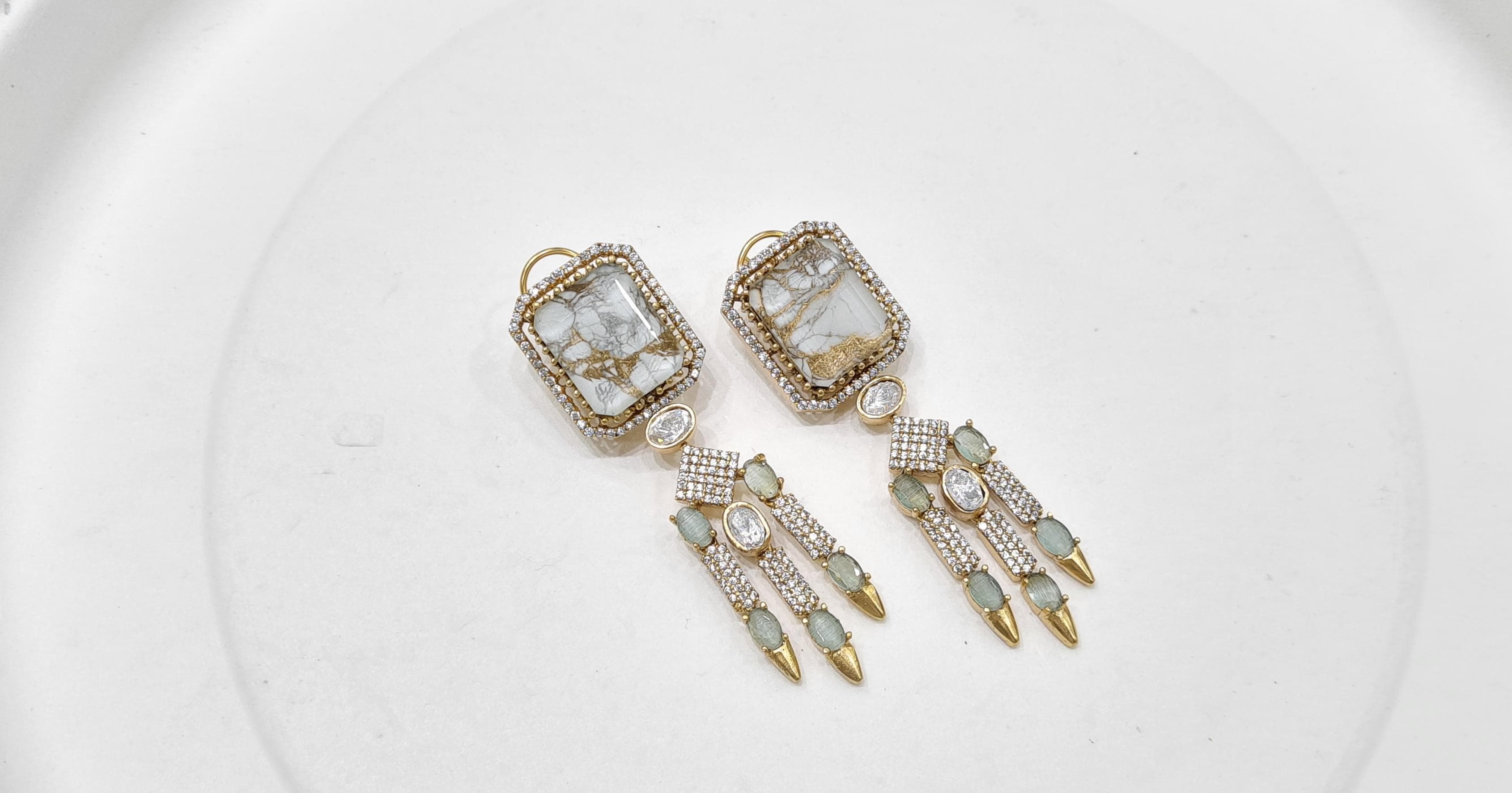 Kundan earrings 00560 - 11