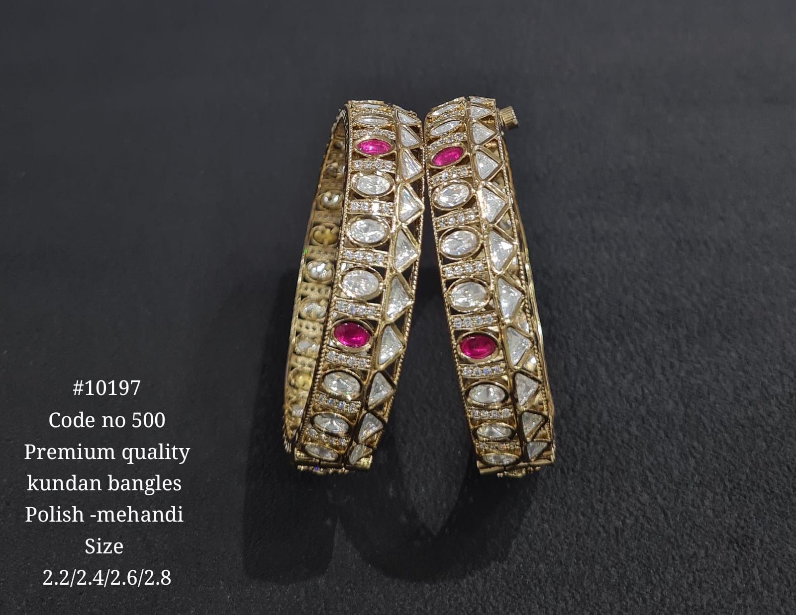 Kundan Bangles Mehendi 10197 - 4
