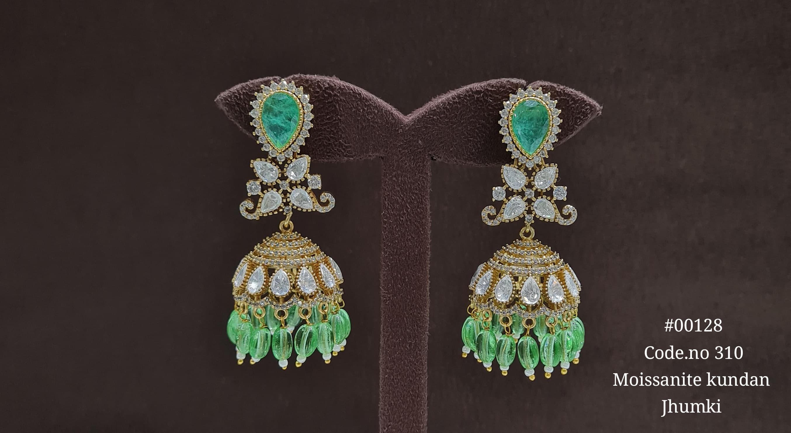 Kundan jhumka 00128 - 4