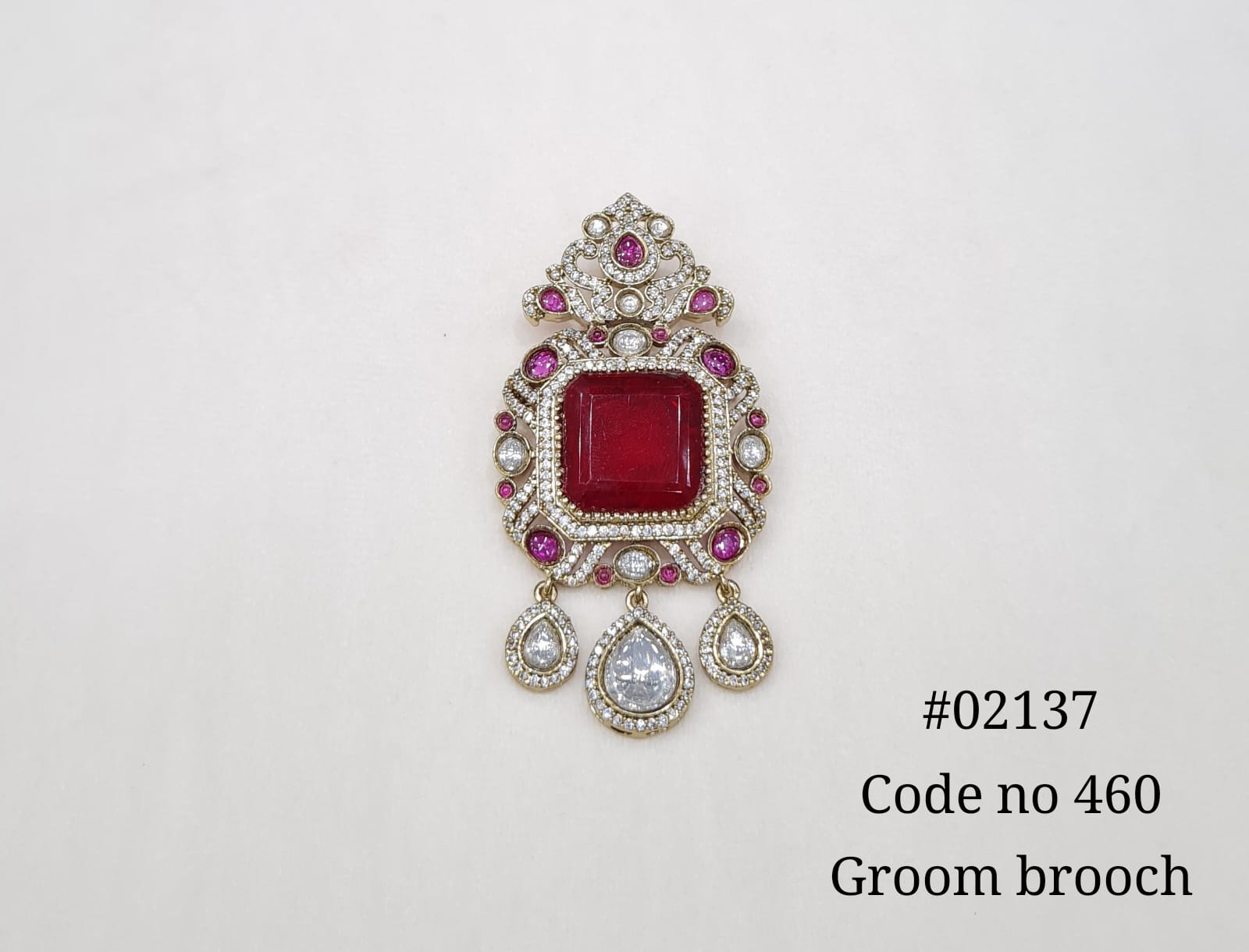 Kundan brooch 02137 - 3