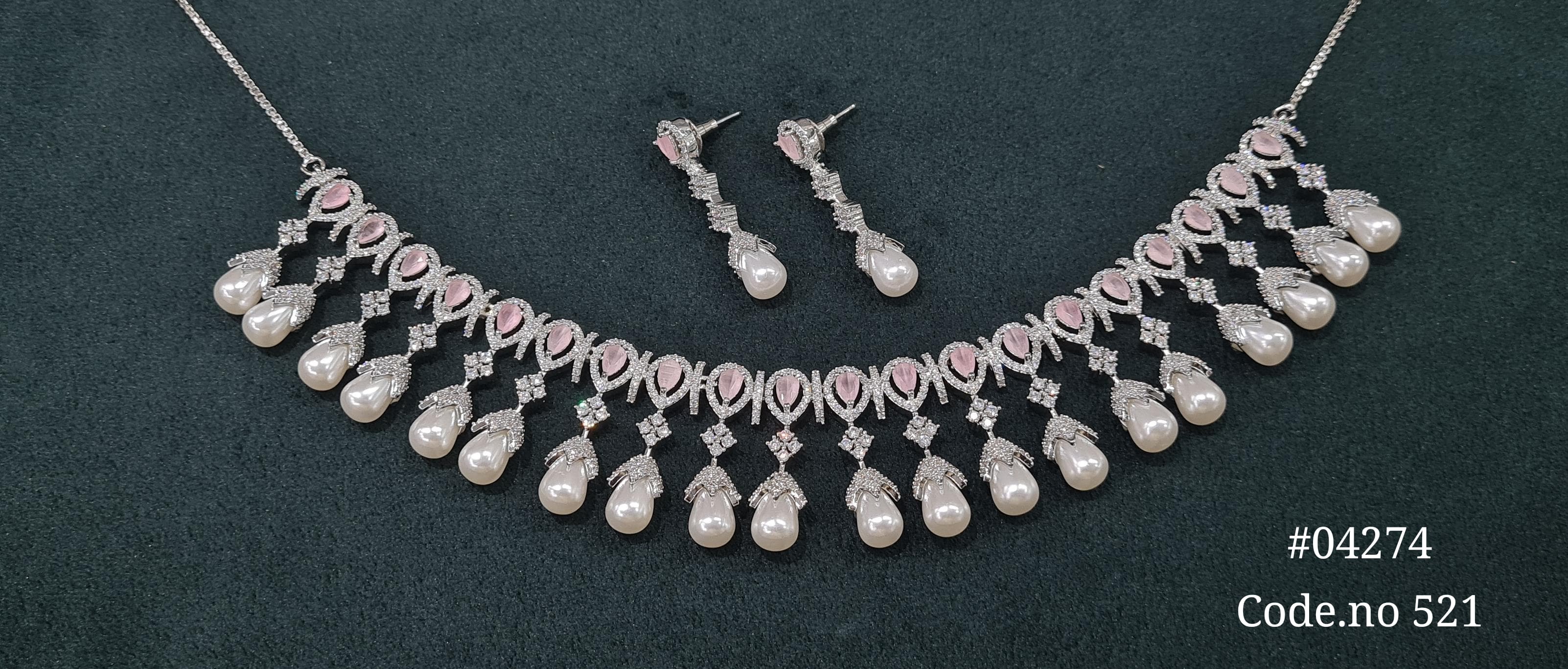 Cz Necklace 04274 - 8