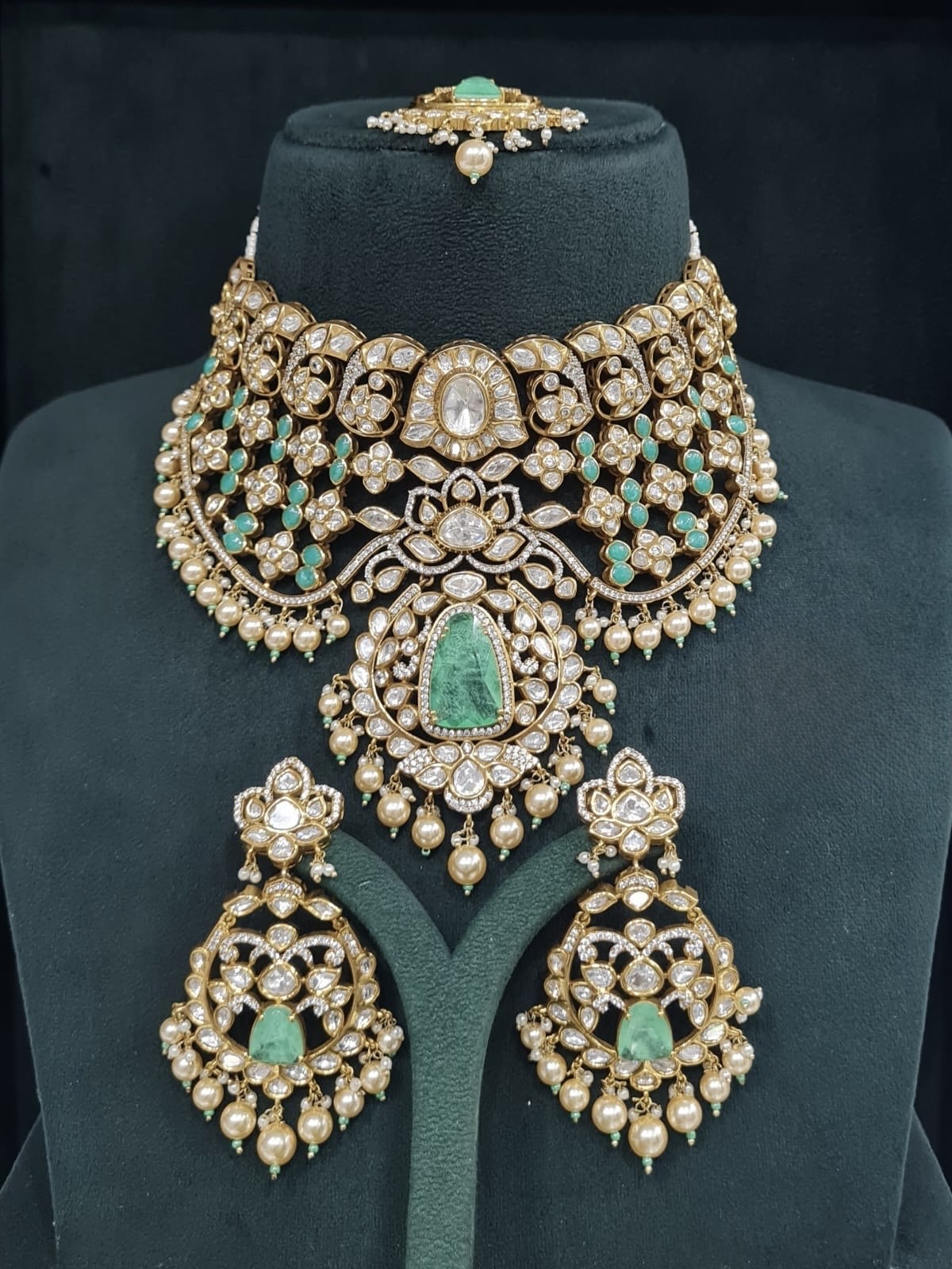 Kundan Bride Set 05502 - 4